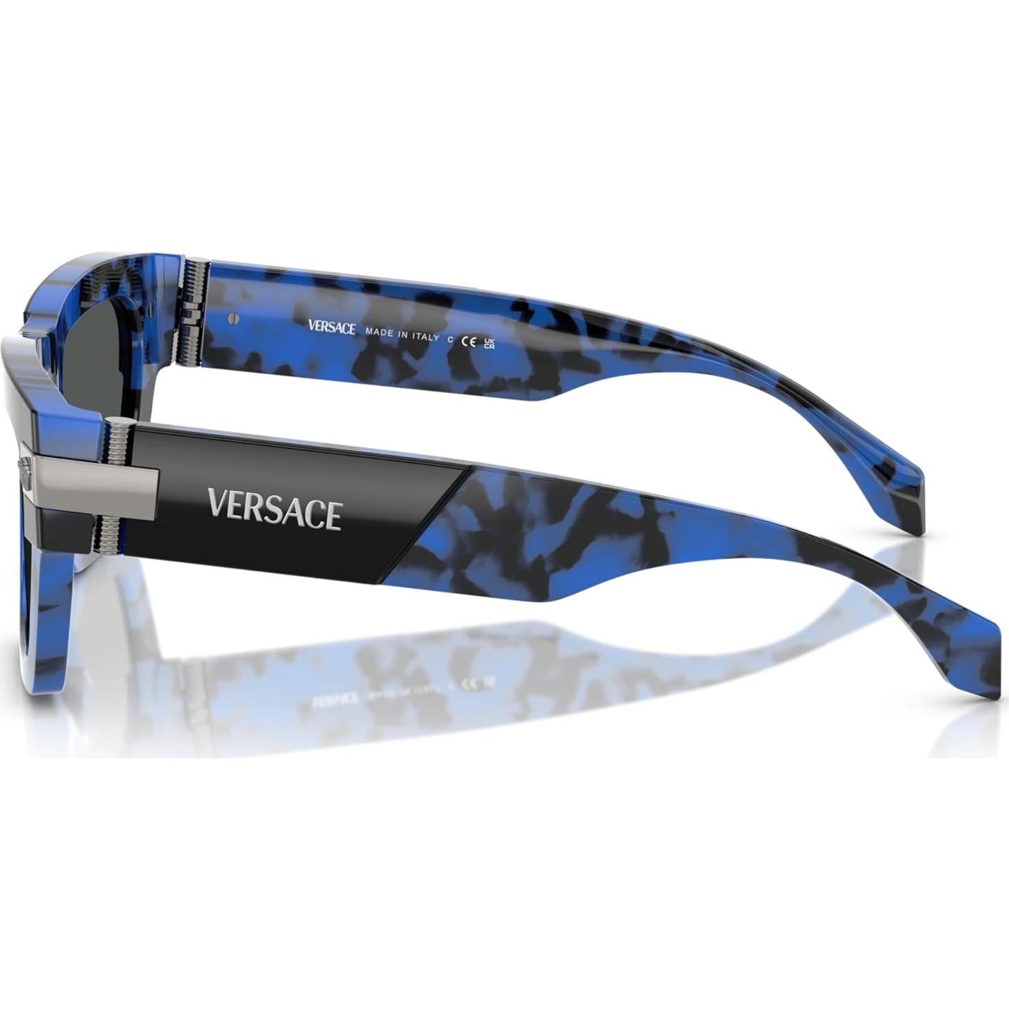 Gafas de sol Versace Hombre Marco Negro Lentes Grises 55mm
