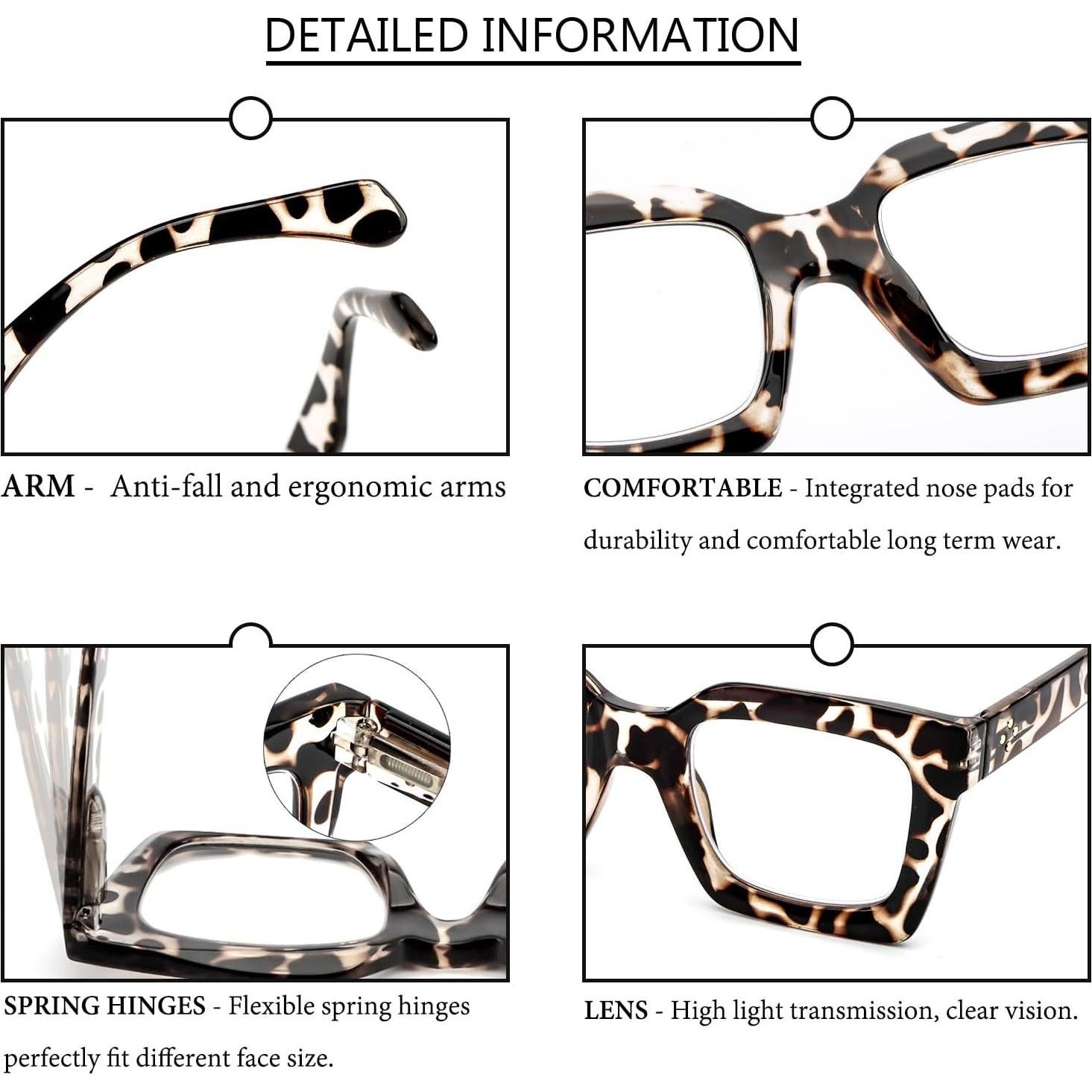 Gafas de Lectura REAVEE 3 Paquete Mujeres Bloqueo Luz Azul