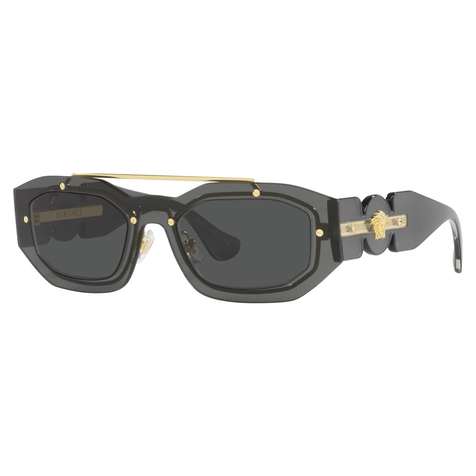 Gafas de sol Versace unisex marco transparente gris 51mm