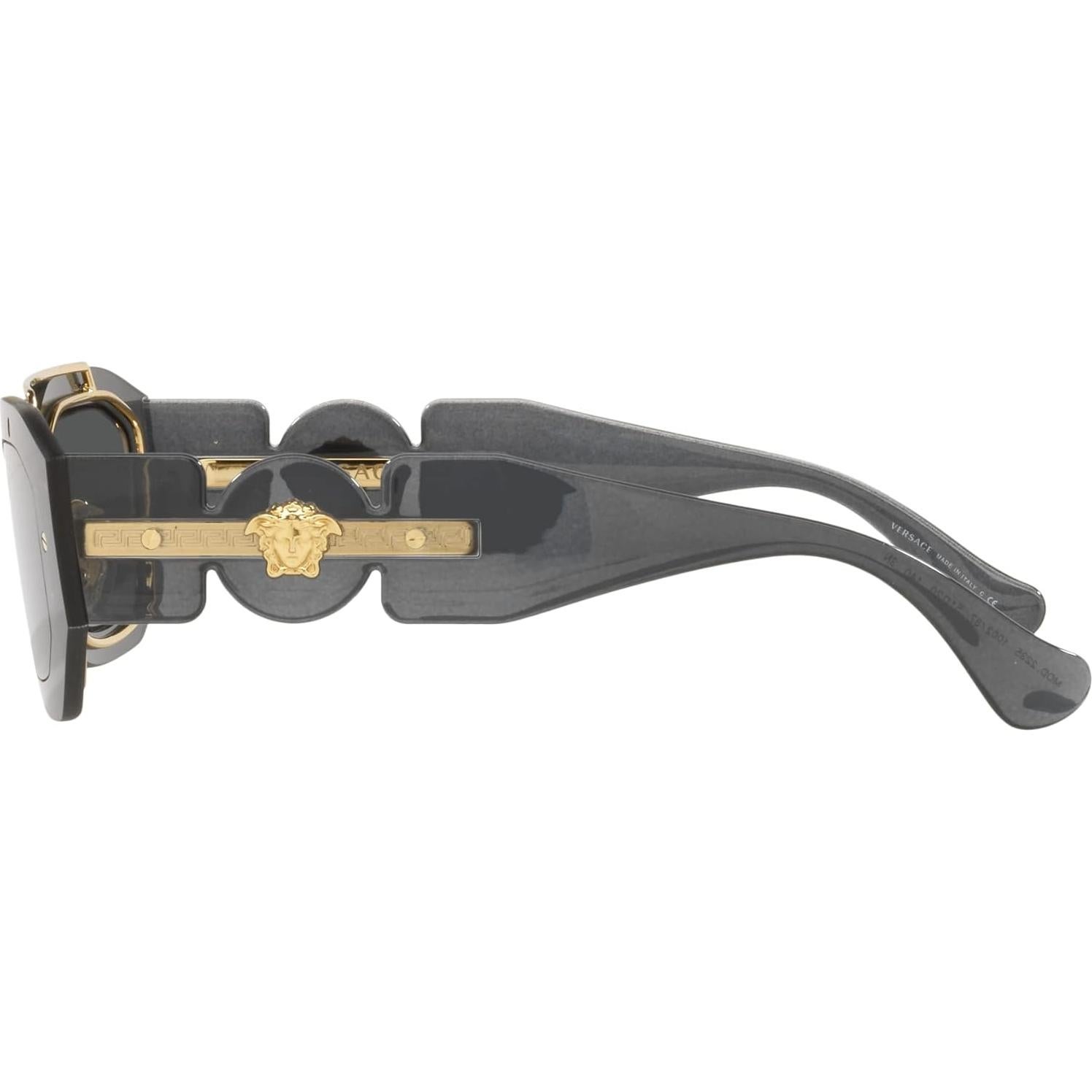 Gafas de sol Versace unisex marco transparente gris 51mm