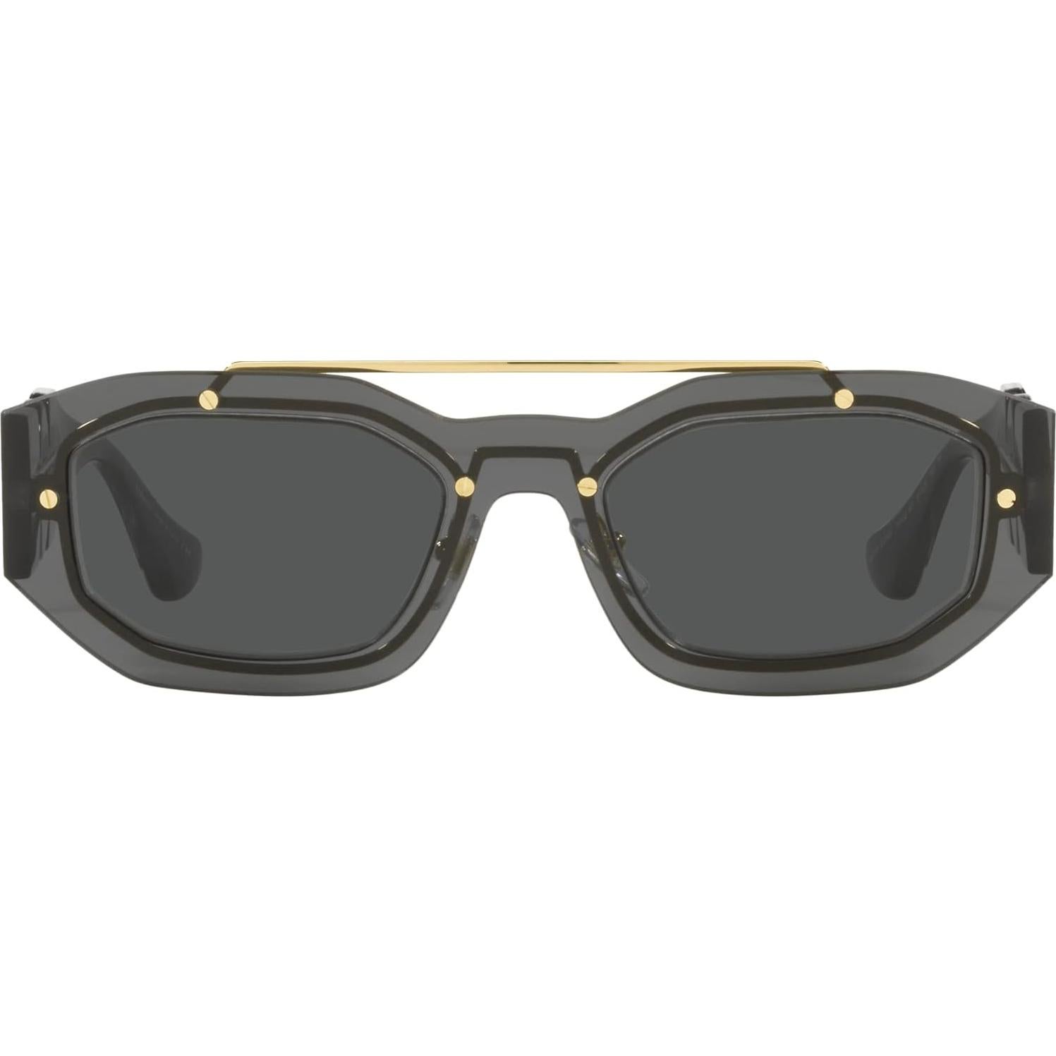 Gafas de sol Versace unisex marco transparente gris 51mm