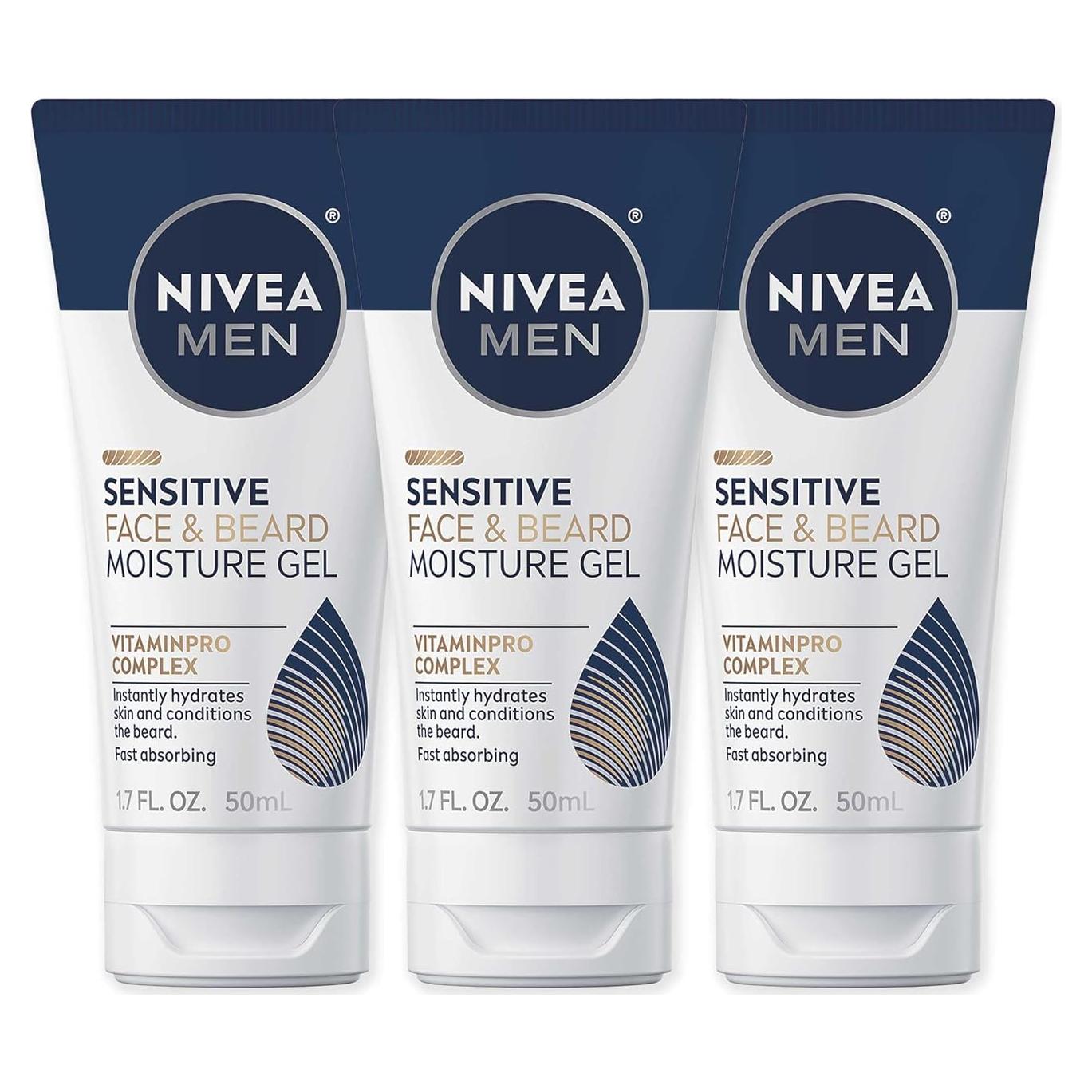 Gel Hidratante NIVEA MEN para Cara y Barba 3x50ml