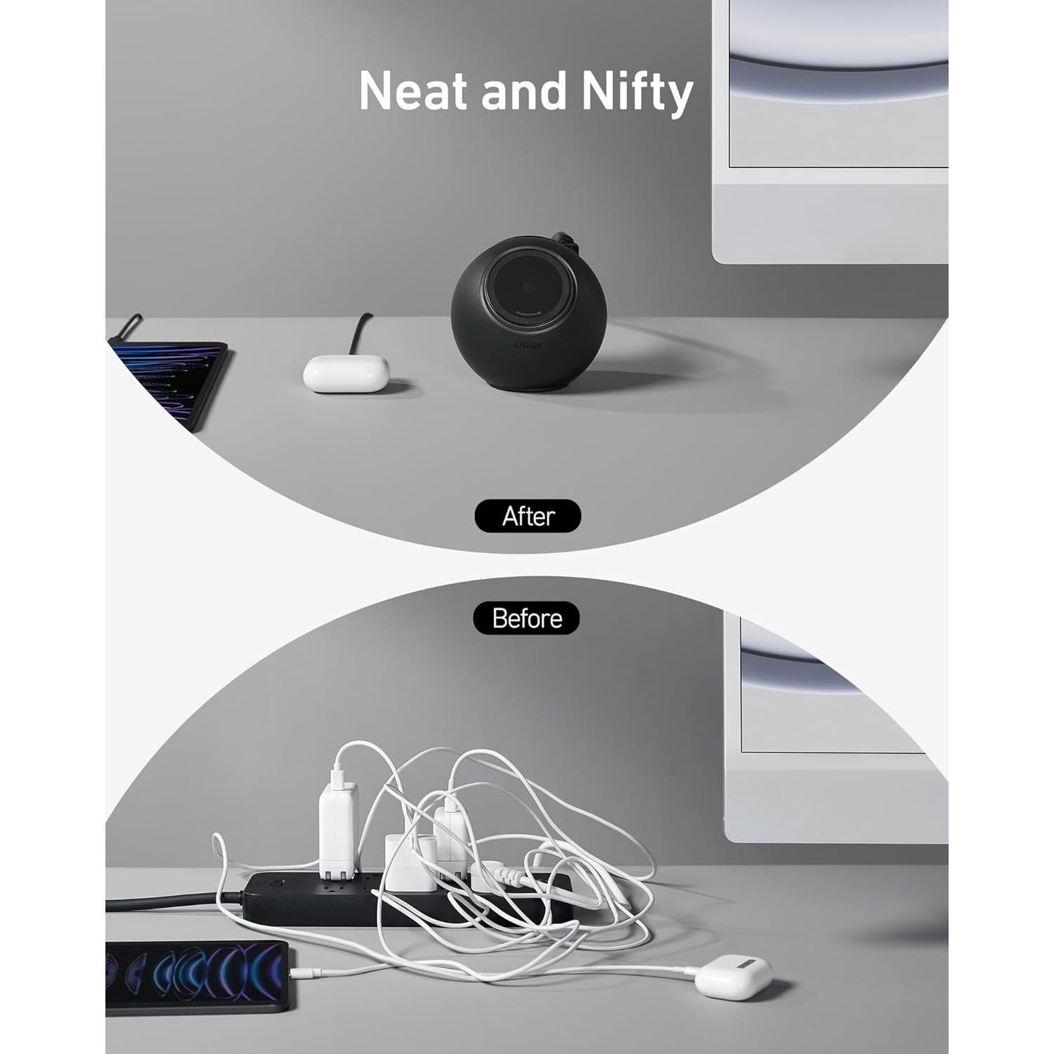 Estación de Carga Anker MagGo 8-en-1 15W Qi2 para iPhone