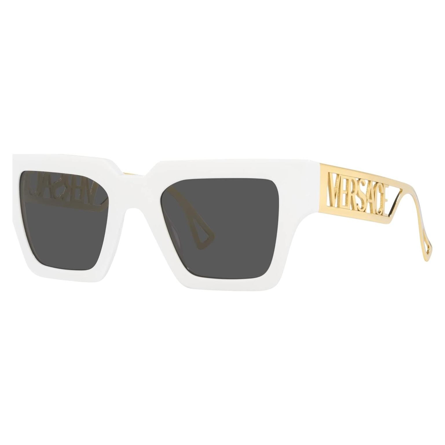 Gafas de sol cuadradas Versace para mujer 50mm blancas
