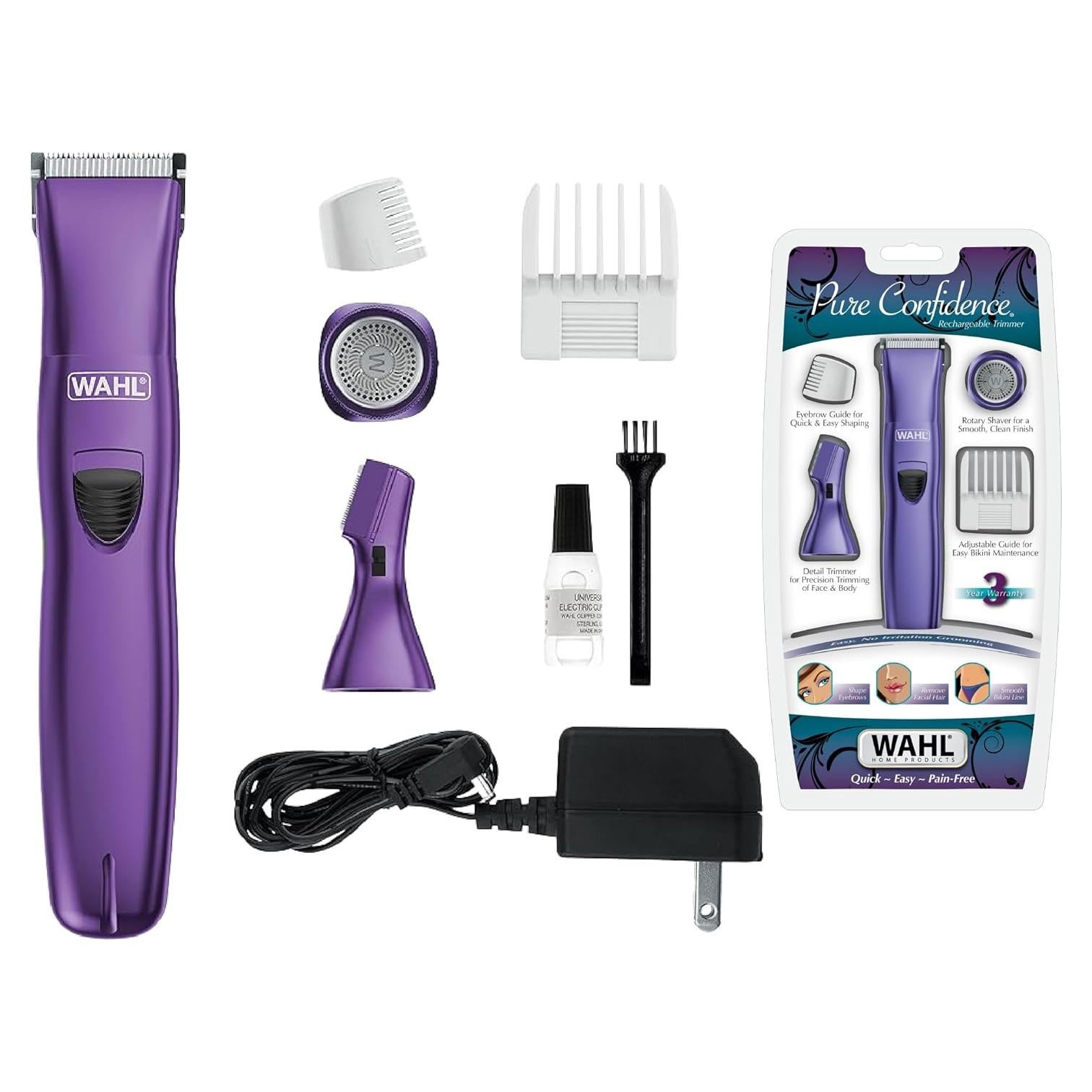 Recortadora eléctrica Wahl Pure Confidence 3 en 1 para mujer