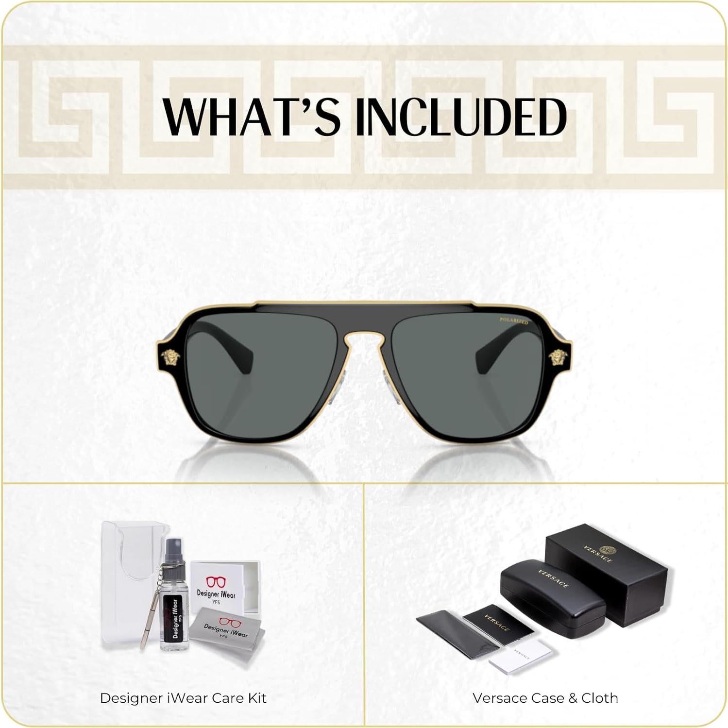 Gafas de sol Versace VE2199 con lentes polarizados gris