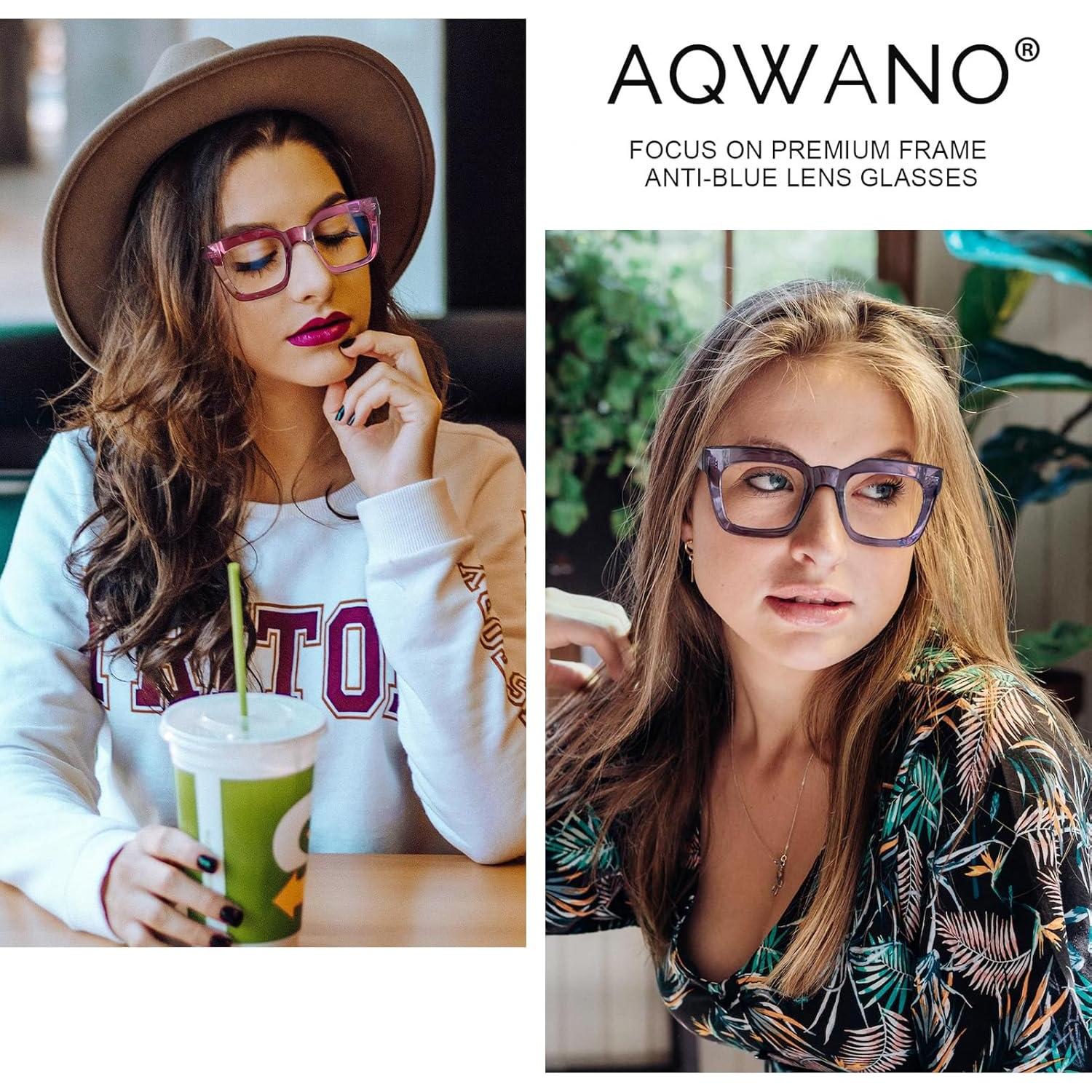 Gafas de Lectura AQWANO 1.0x Estilo Moda Bloqueo Luz Azul