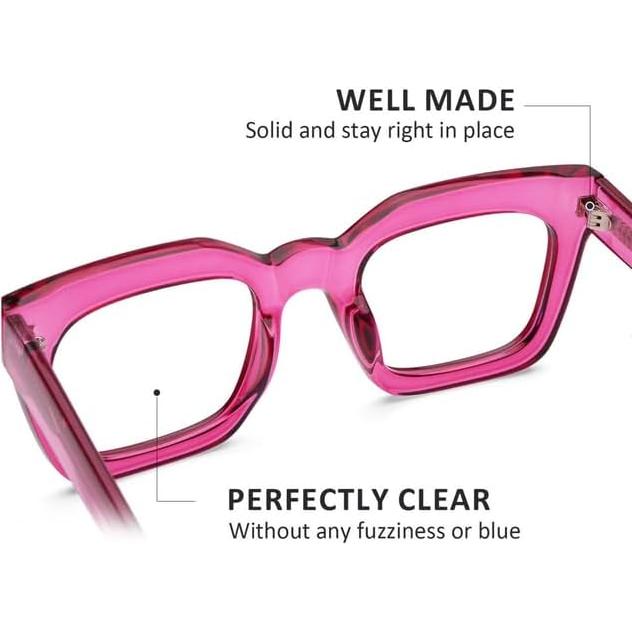 Gafas de Lectura AQWANO 1.0x Estilo Moda Bloqueo Luz Azul