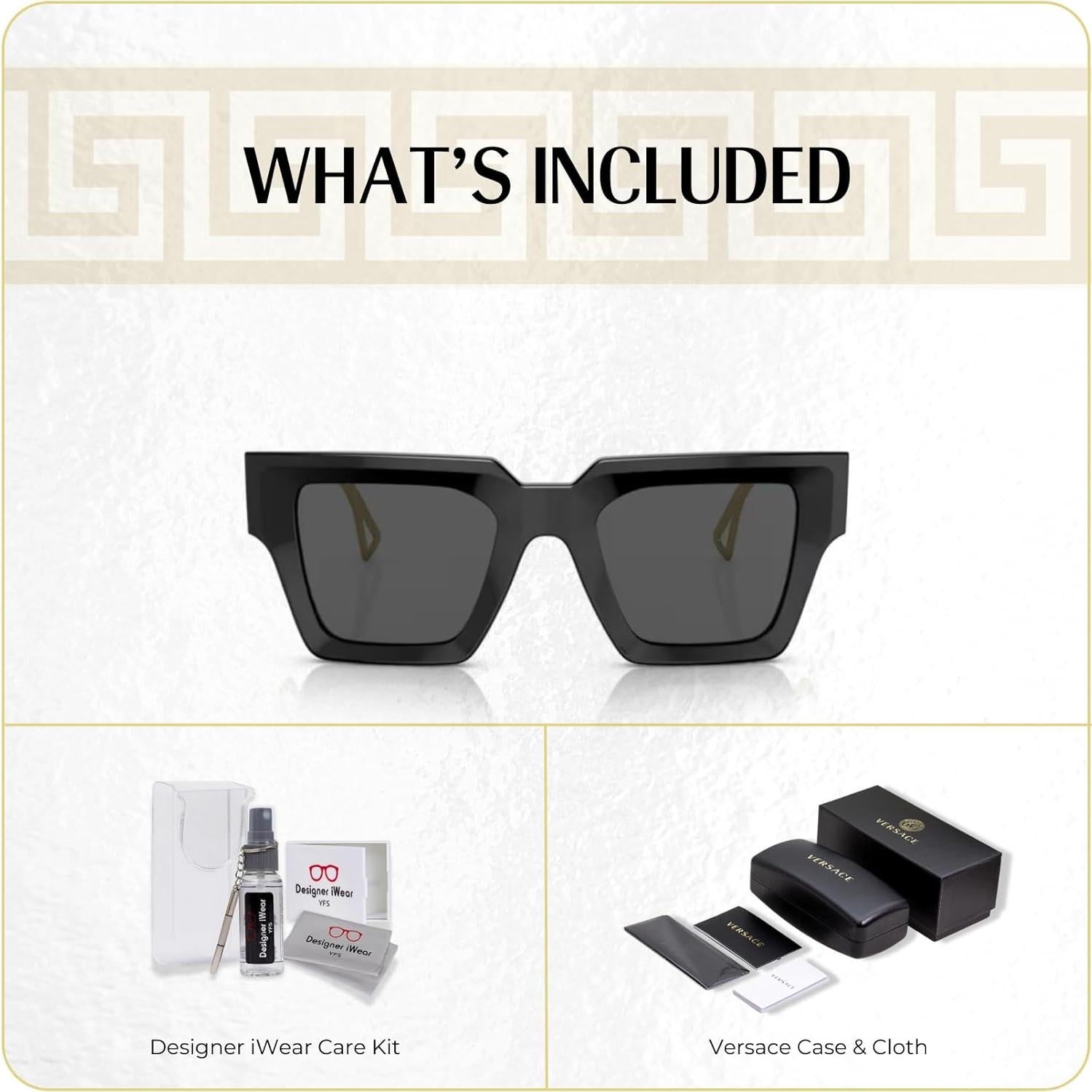 Gafas de sol cuadradas Versace VE4431 para mujeres + Kit iWear