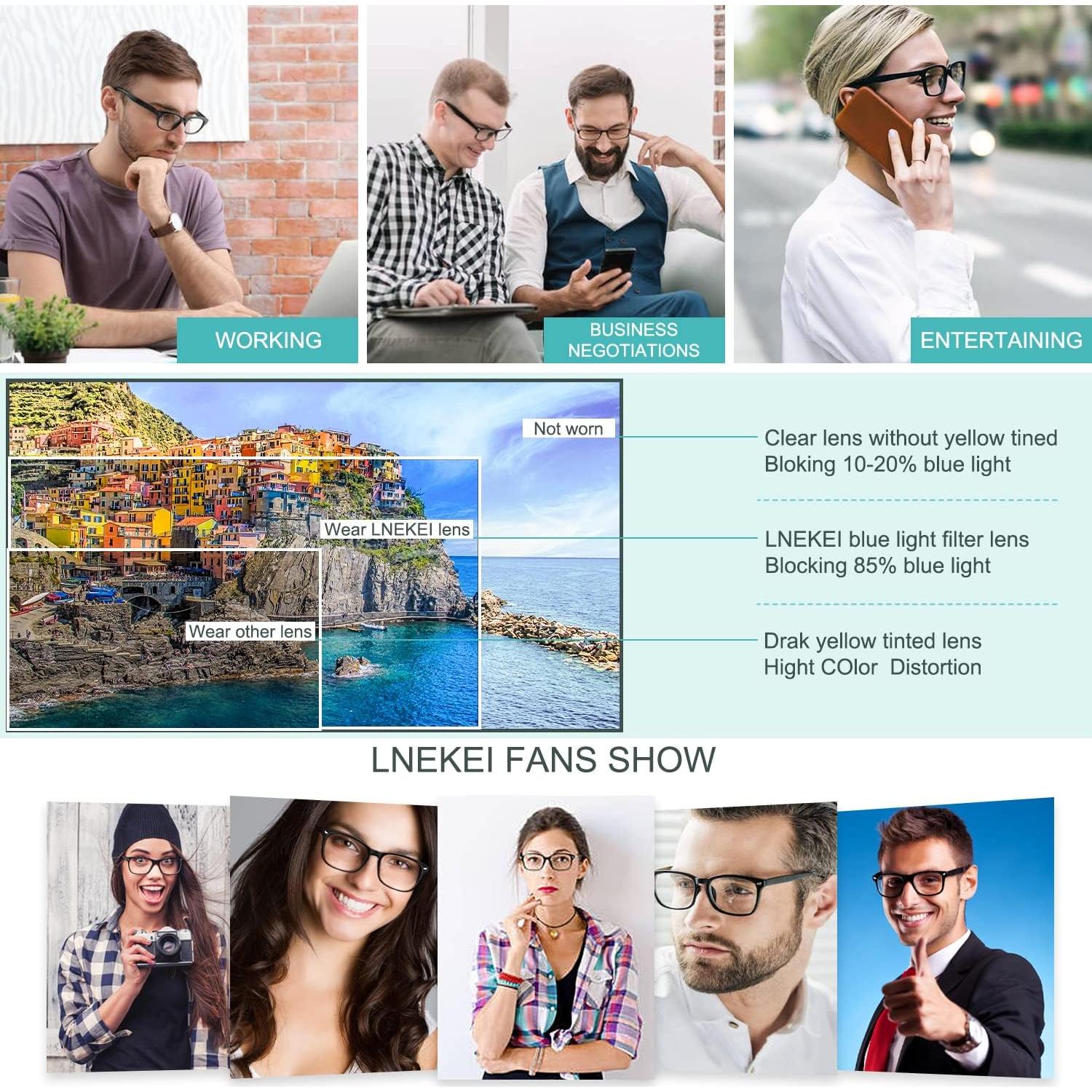 Paquete de 5 Gafas de Lectura Multicolor 1.75x UV