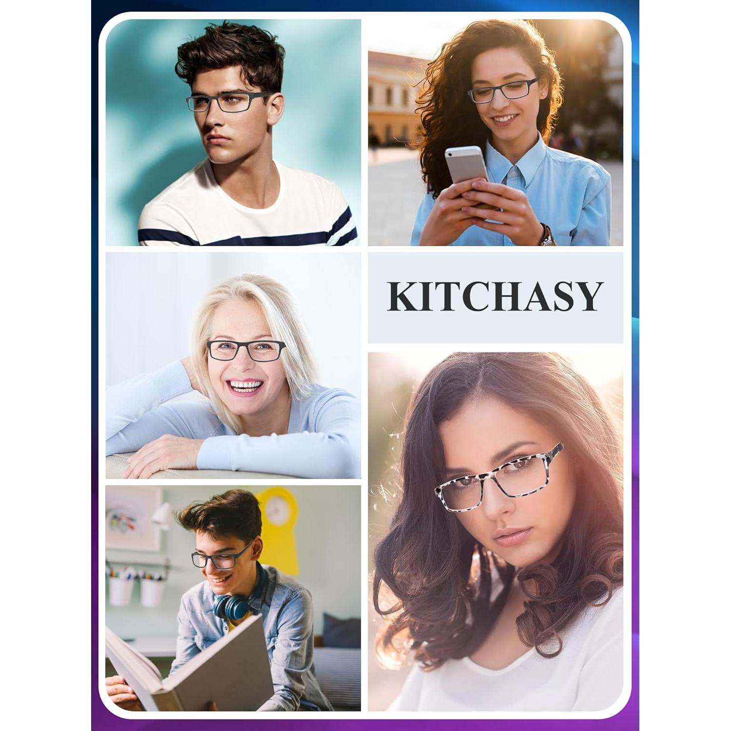 Gafas de Lectura Kitchasy 2 Piezas 2.25x Anti Luz Azul