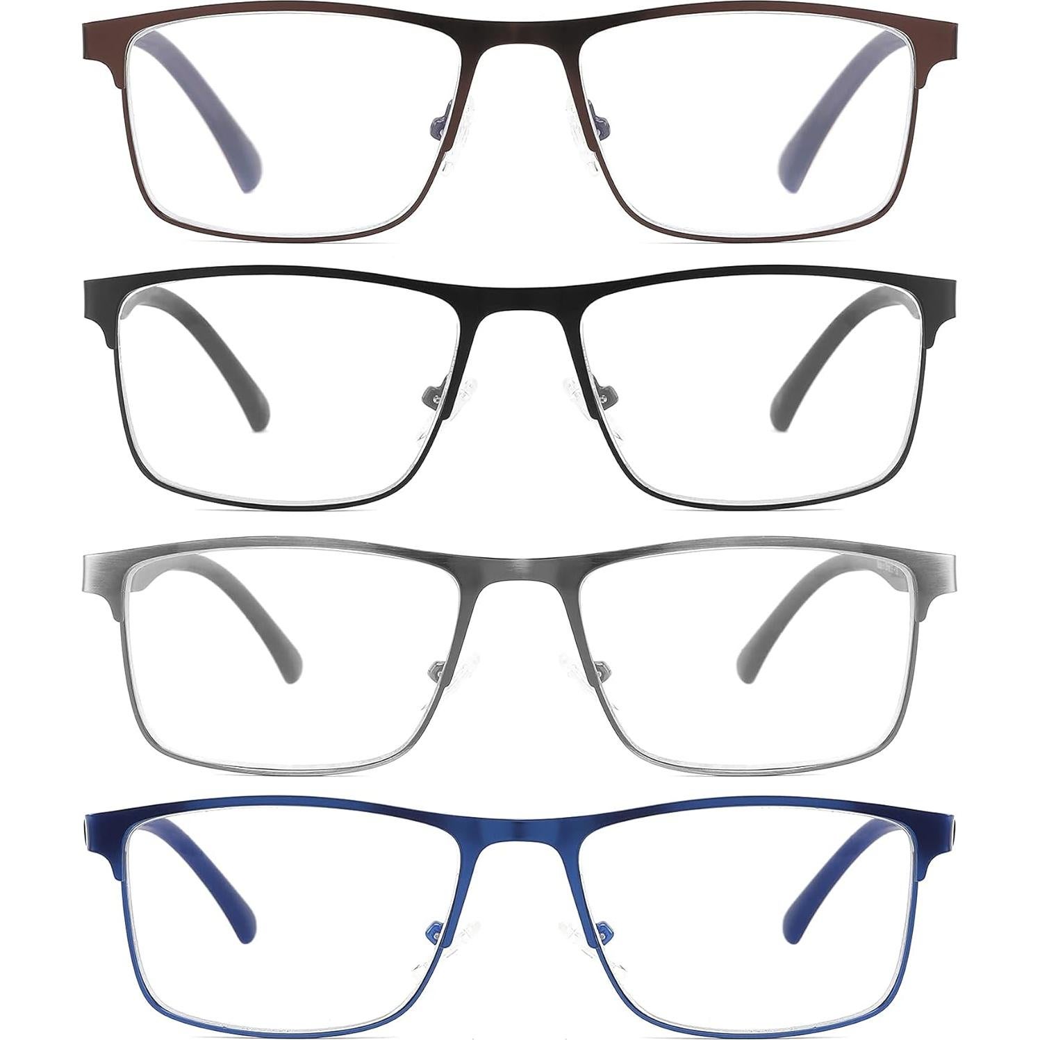 Paquete de 4 Gafas de Lectura WAN HAO KANG +2.0 Luz Azul