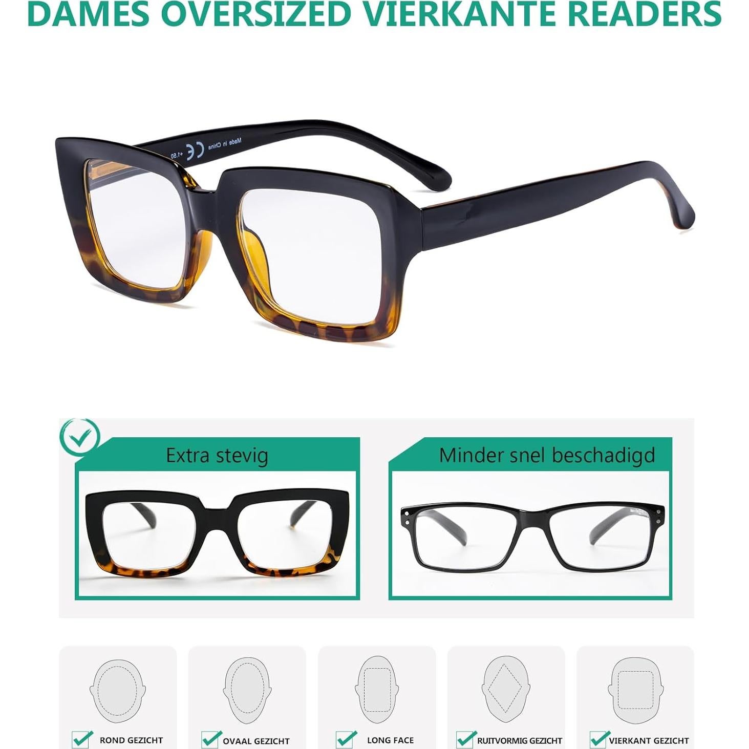 Gafas de Lectura Eyekepper 4 Paquetes Dama Cuadradas 2.75x