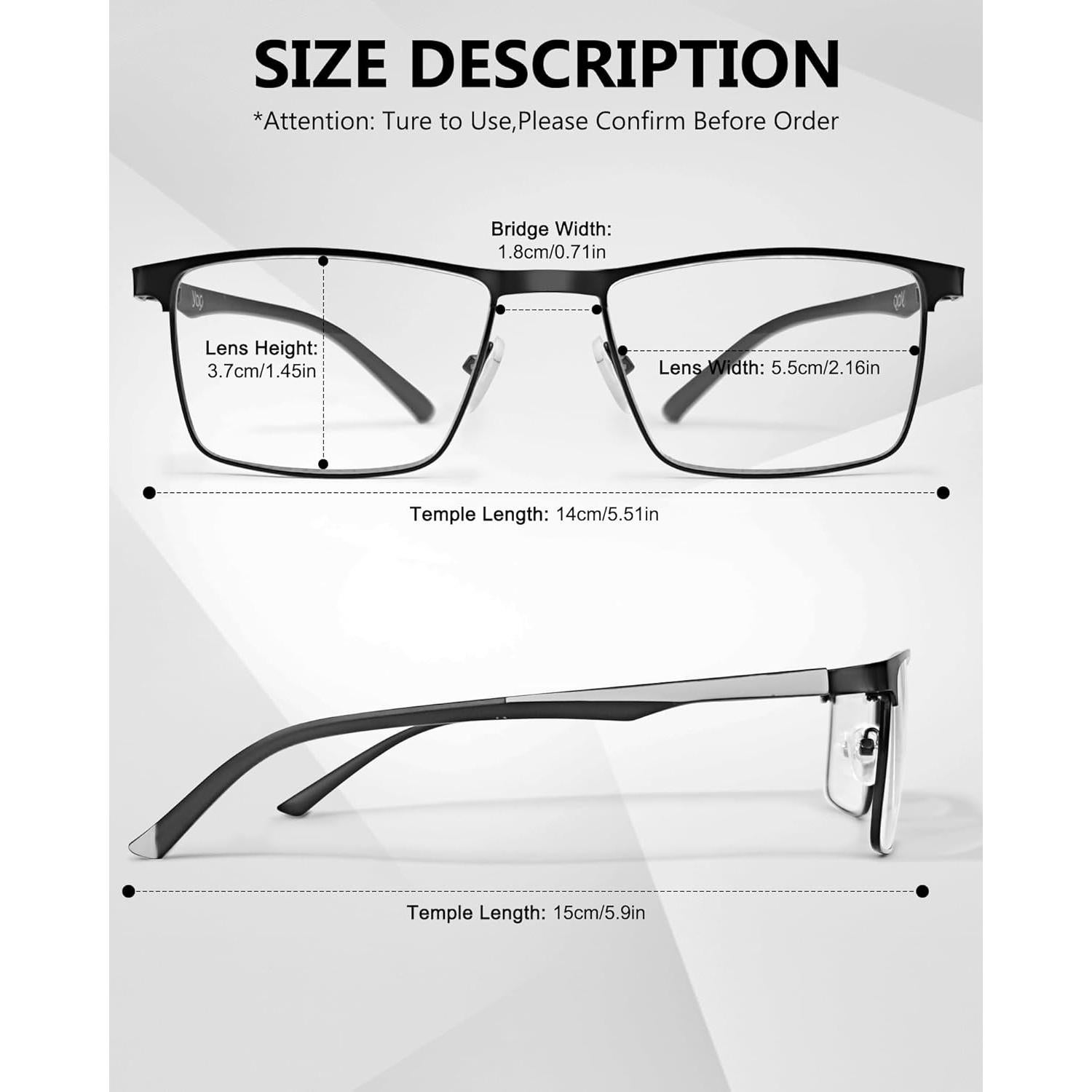 Paquete de 3 Gafas de Lectura YayGlasz TR90 con Protección Luz Azul