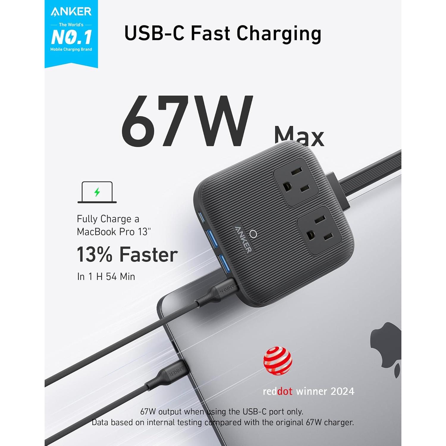 Estación de Carga Anker Nano 67W 6-en-1 USB C para iPhone 15