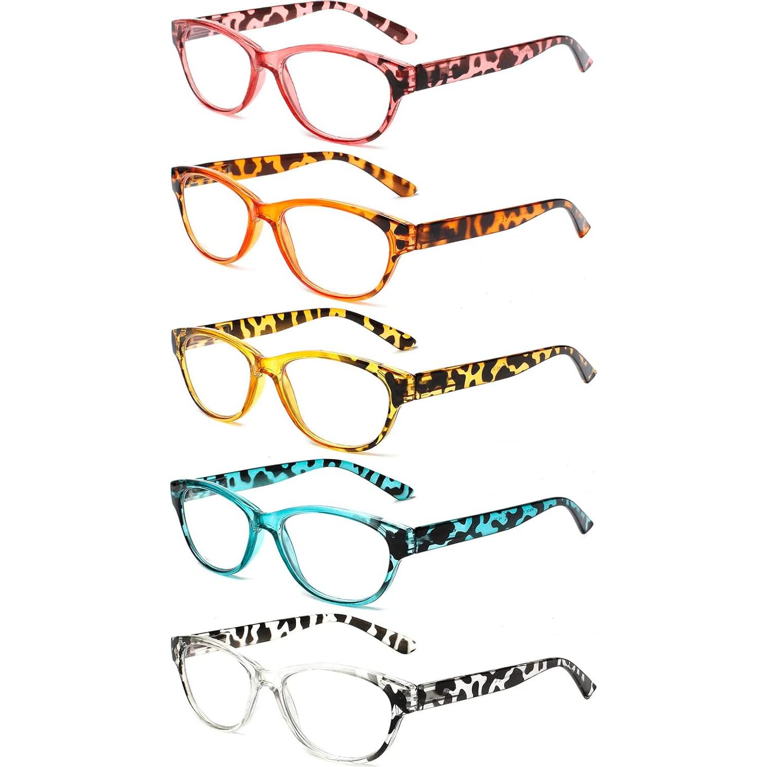 Gafas de lectura Cat Eye SIGVAN 5 pares con luz azul