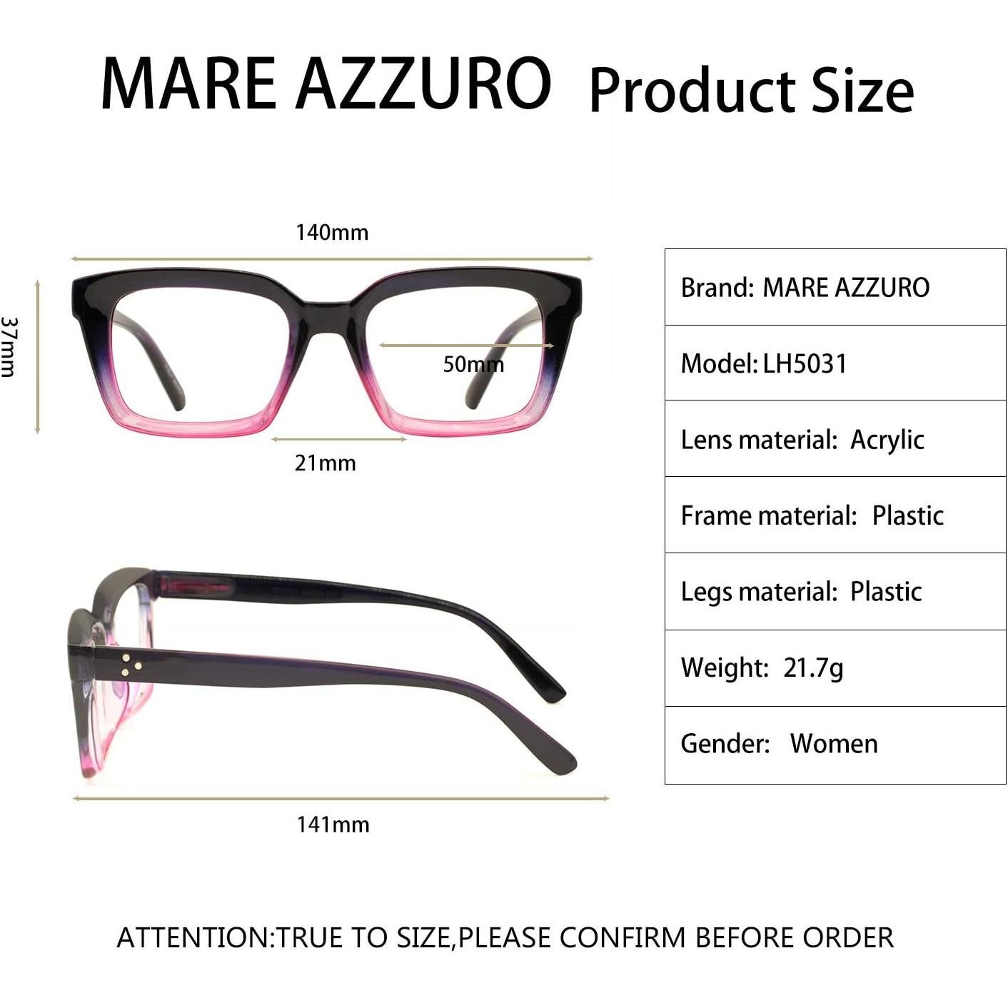 Gafas de Lectura MARE AZZURO 2.75 para Mujeres Estilosas