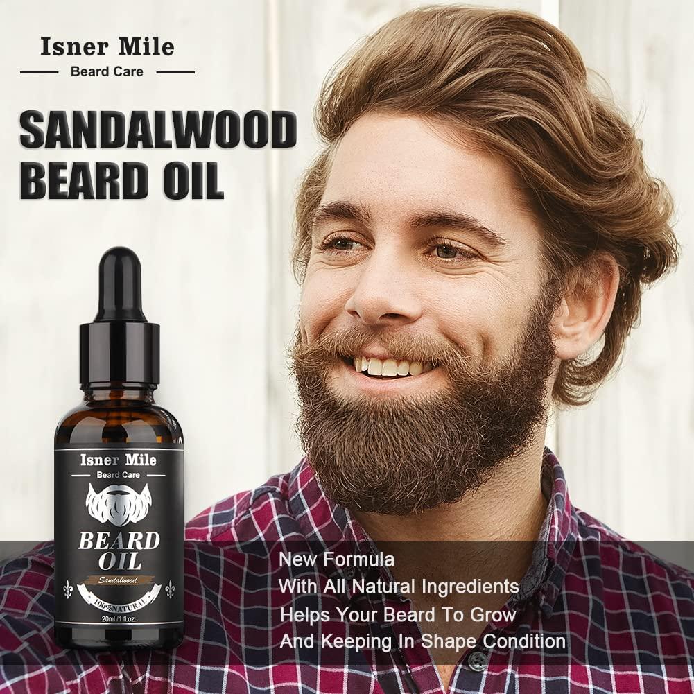 Kit de Barba Isner Mile con Champú, Aceite y Tijeras