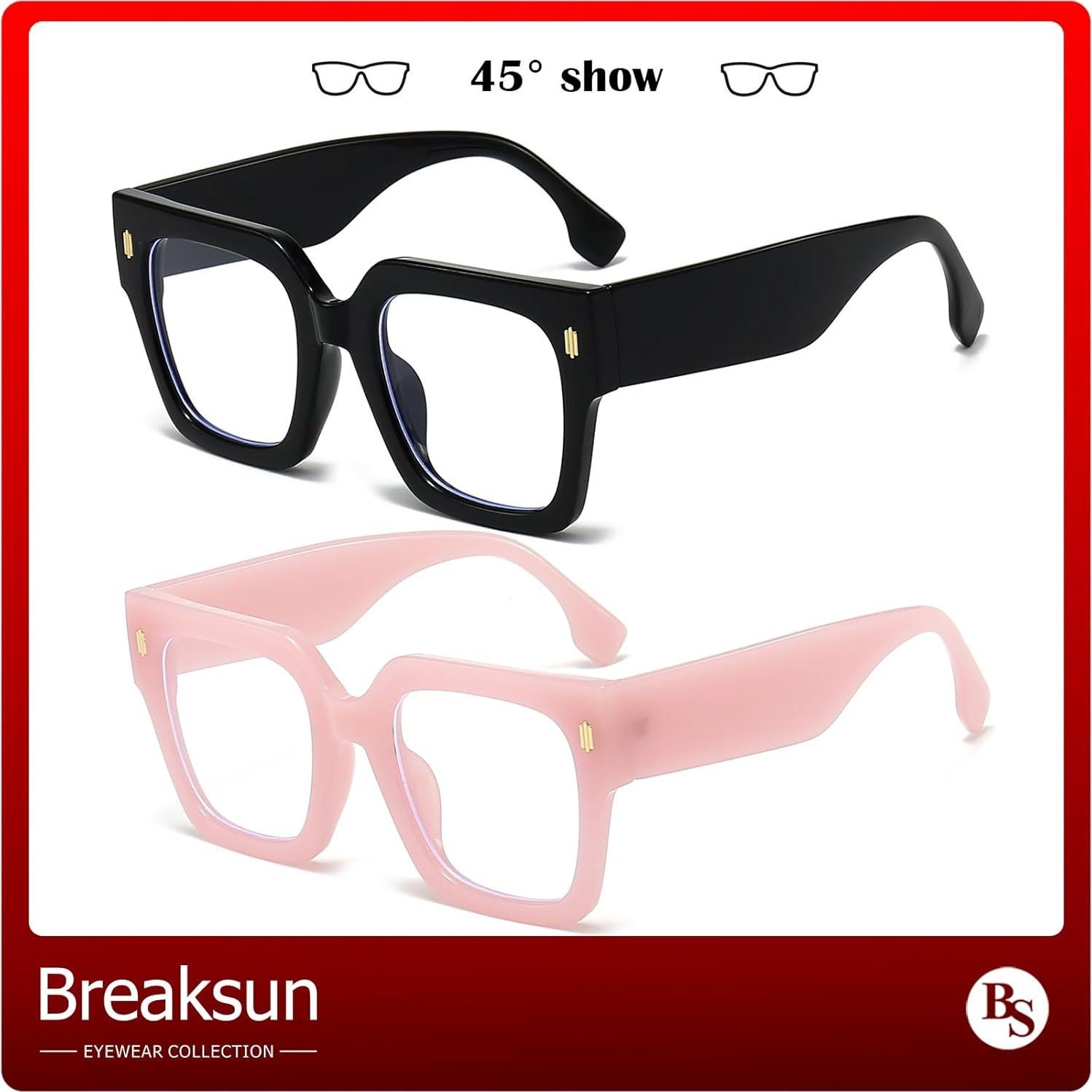 Gafas de bloqueo luz azul Breaksun B40 grandes cuadradas