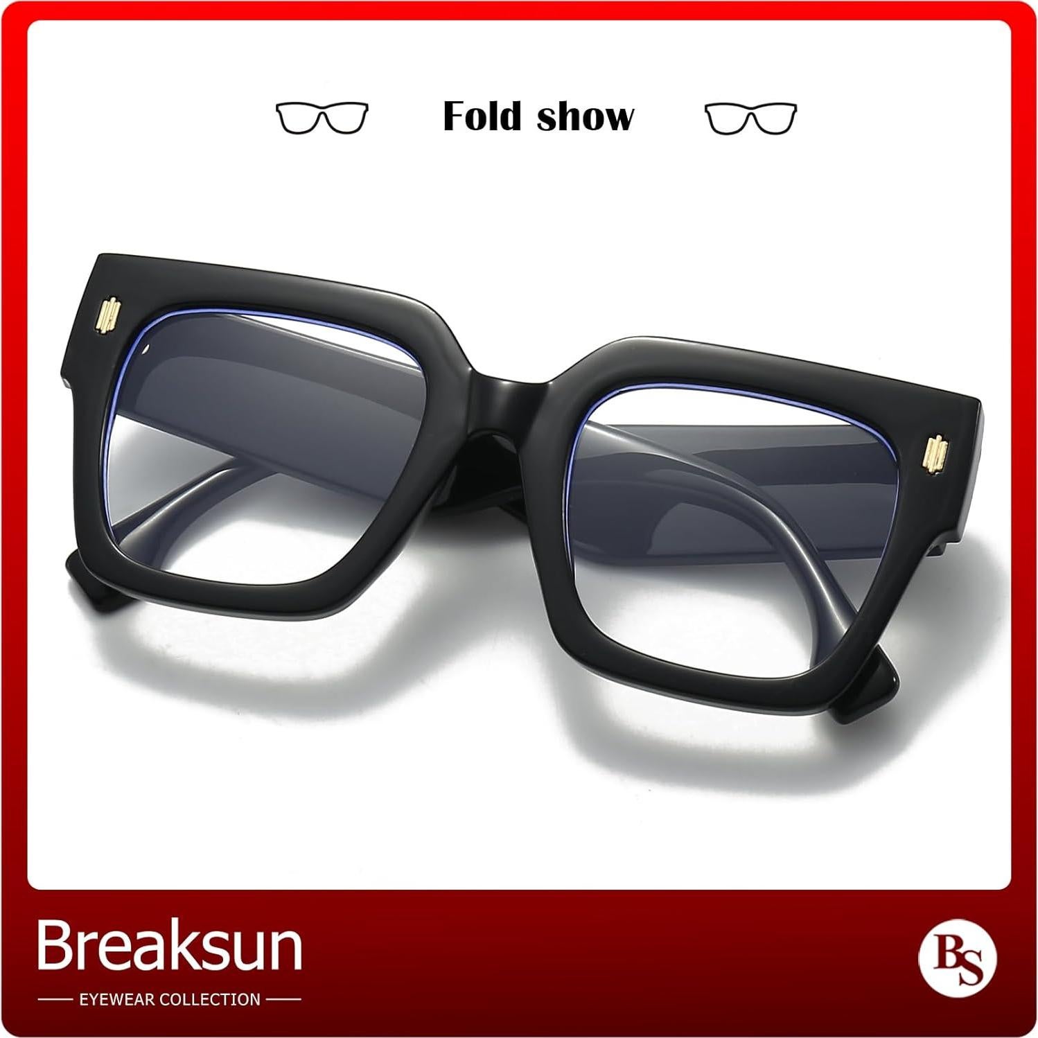 Gafas de bloqueo luz azul Breaksun B40 grandes cuadradas