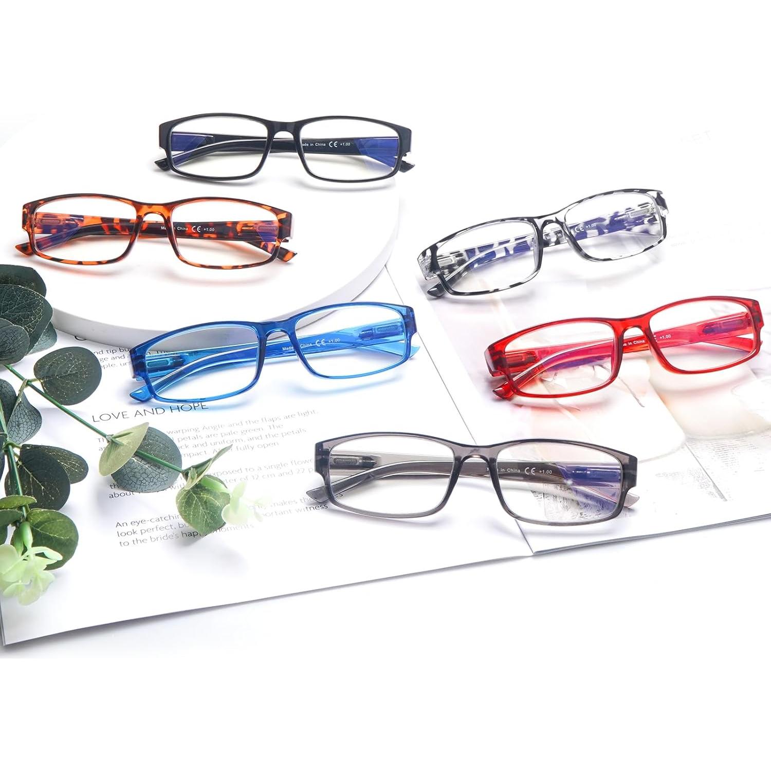 Gafas de Lectura VIDEBLA 6 Paquetes Anti Luz Azul UV400