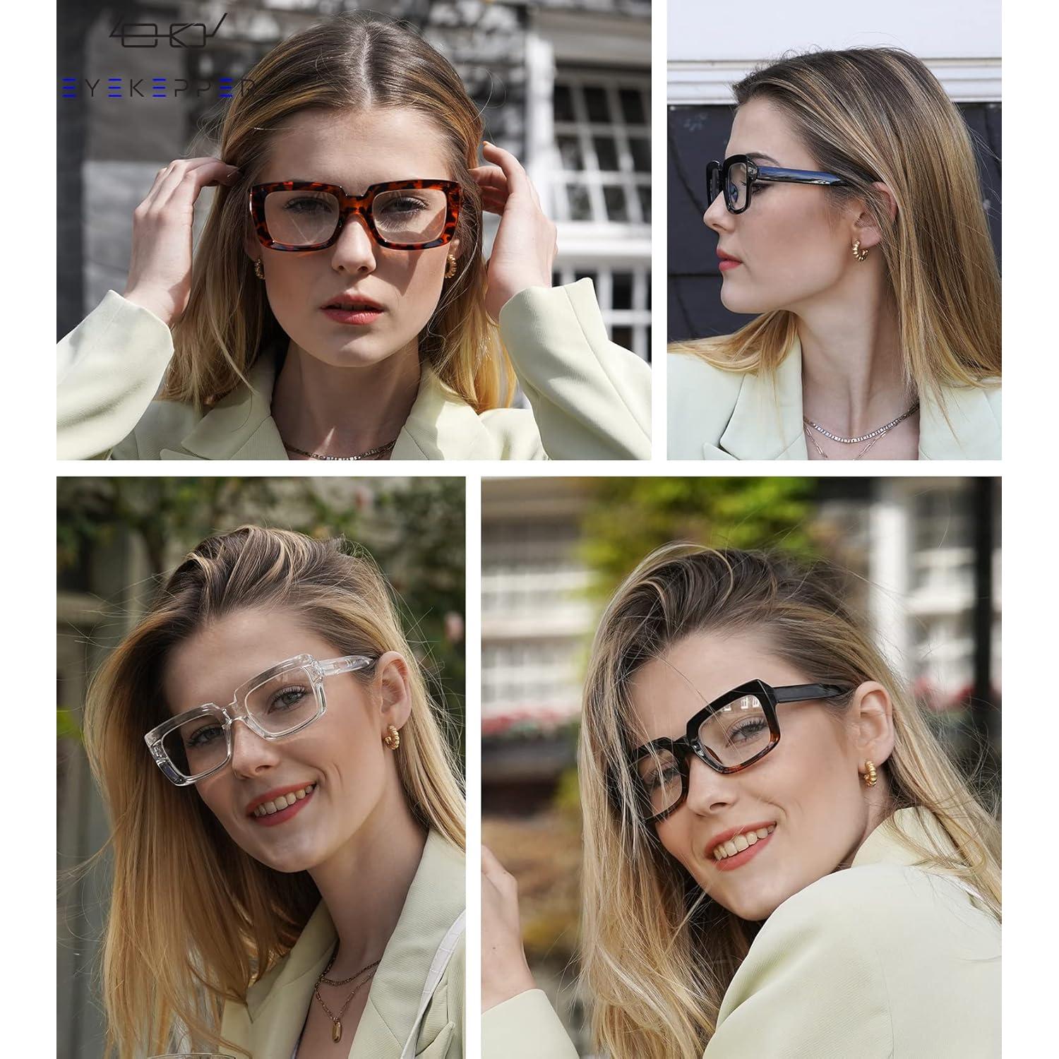 Gafas de Lectura Eyekepper 4 Pzs Cuadradas Elegantes 2.0x