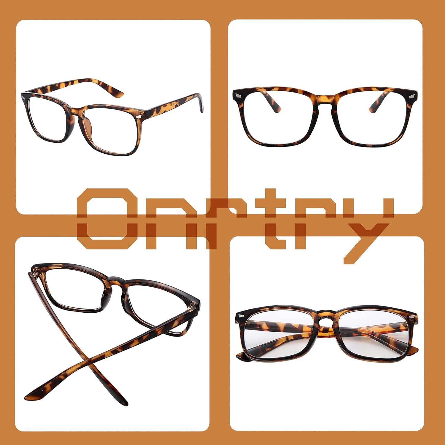 Gafas Onrtry Carey Cuadradas Lentes Transparentes Unisex