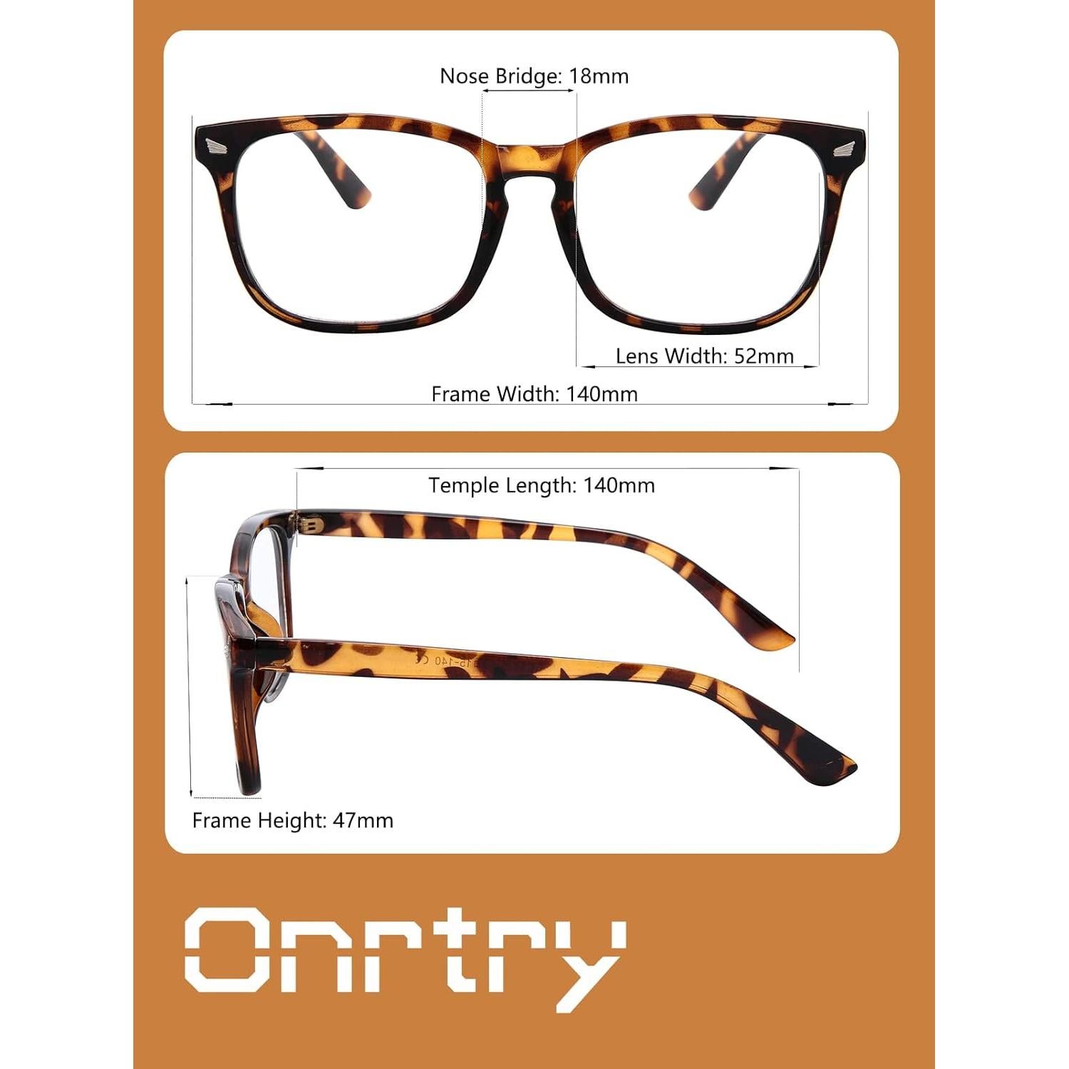 Gafas Onrtry Carey Cuadradas Lentes Transparentes Unisex