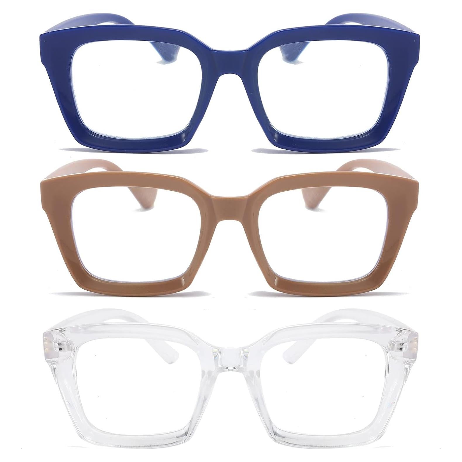 Gafas de lectura DXYXYO 1.5 bloqueadoras luz azul 3 pares