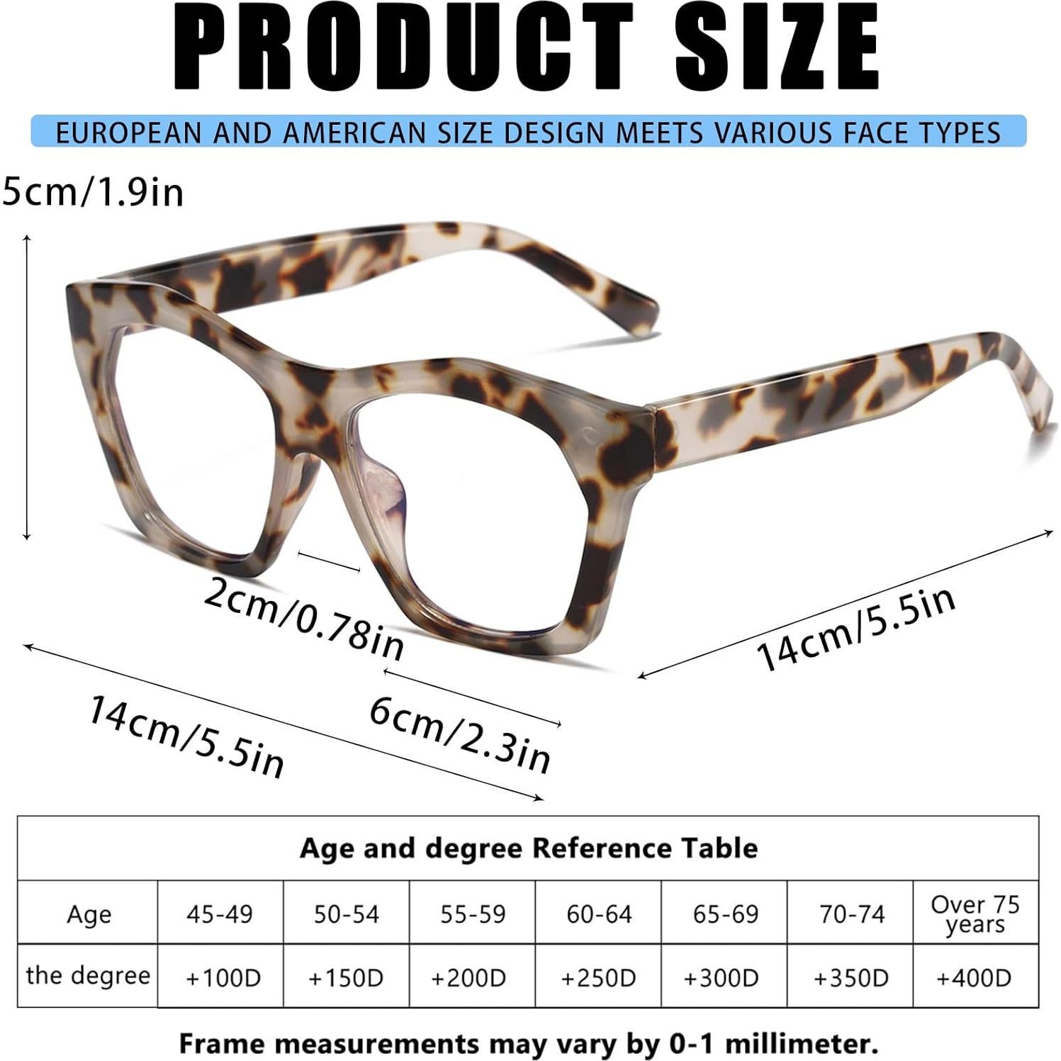 Gafas de Lectura Viseng 3 Paquetes +0.0 Bloqueo Luz Azul