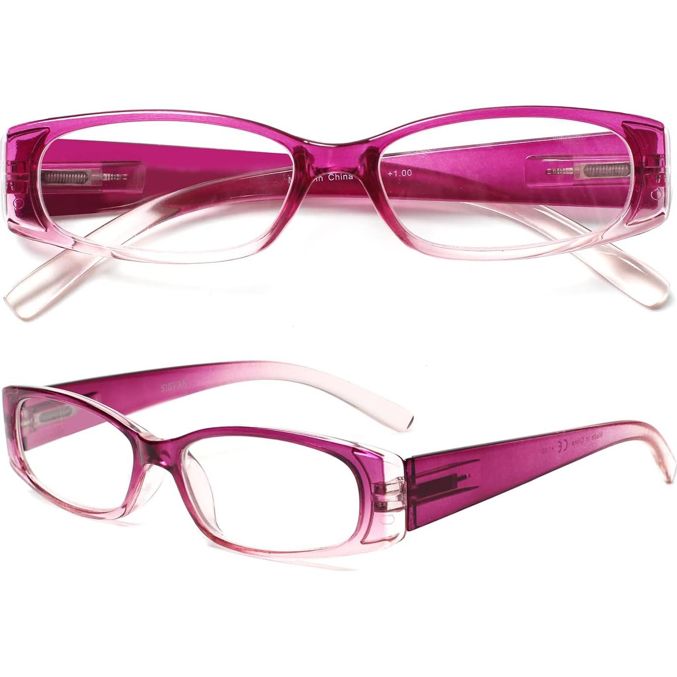 Paquete de 5 Gafas de Lectura SIGVAN 2.50 Rectangulares