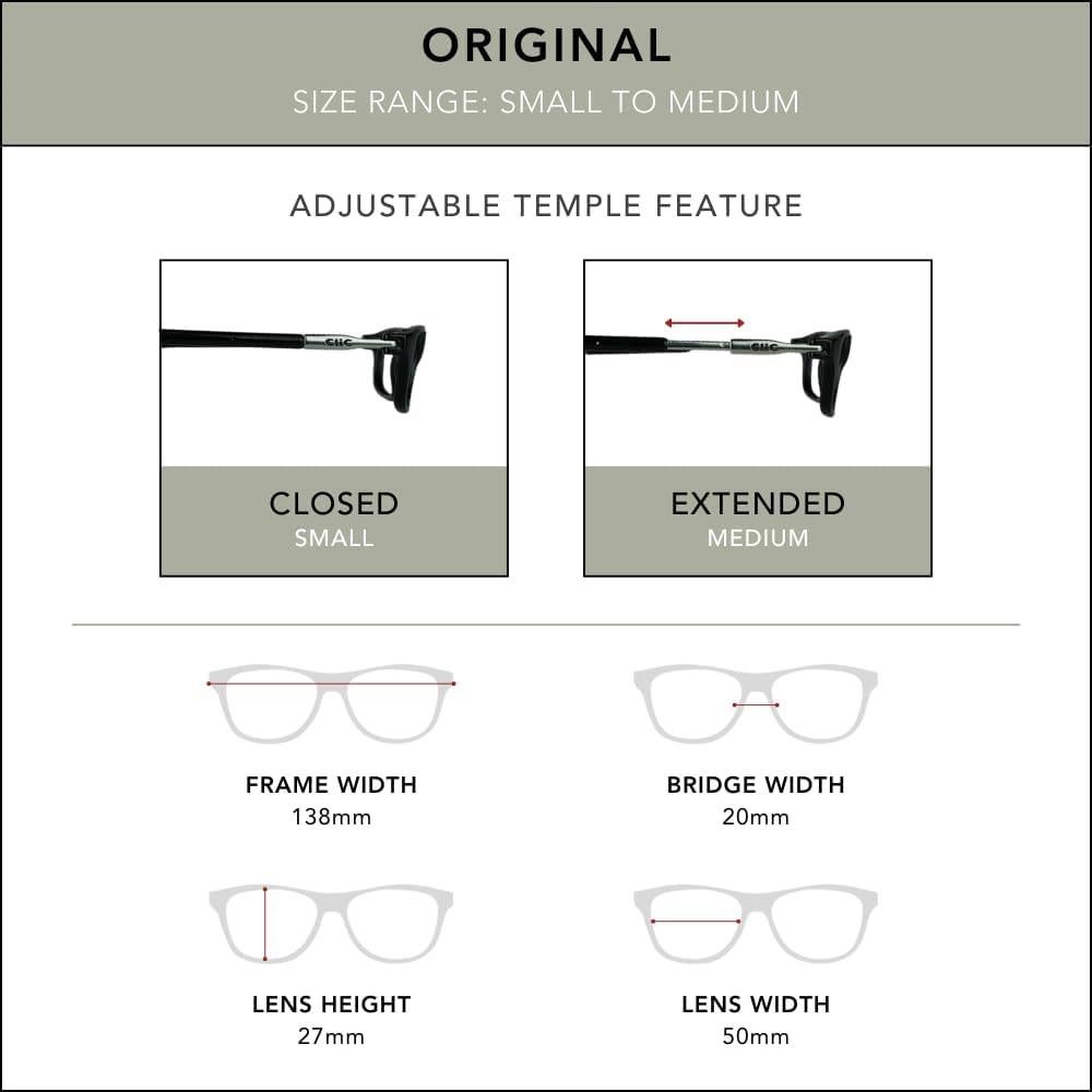 Gafas de lectura CliC rojas S-M con ajuste magnético