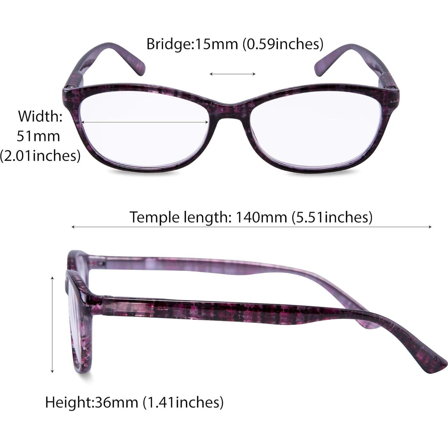 Gafas de Lectura EYEGUARD 2 Pares +4.50 a +6.00 Mujeres