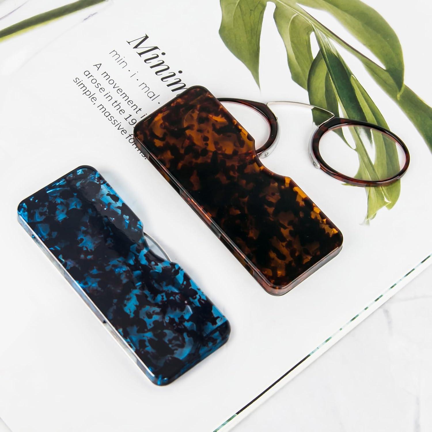 Gafas de Lectura DXYXYO Clip en Nariz 2 Paquetes +2.0