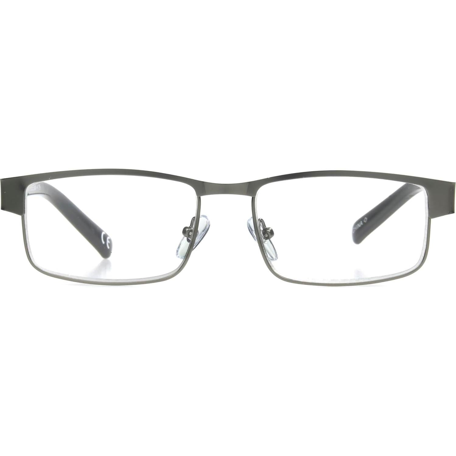 Gafas de lectura cuadradas Foster Grant Leo 2x Gunmetal