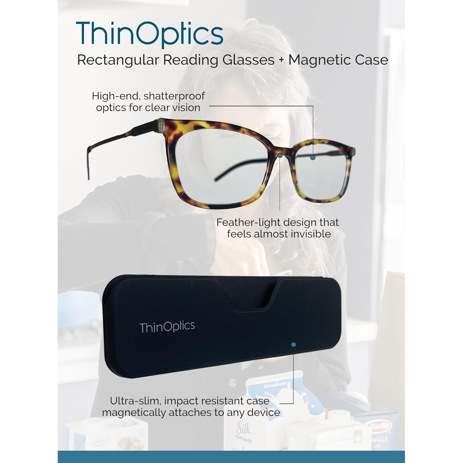 ThinOptics Rectangular Reading Glasses