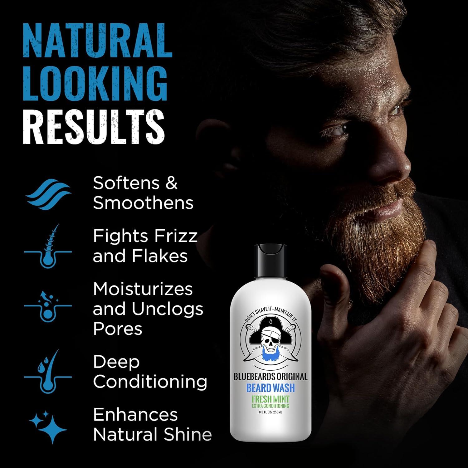 Lavado de Barba Menta Fresca Bluebeards 240 g - Suavizante