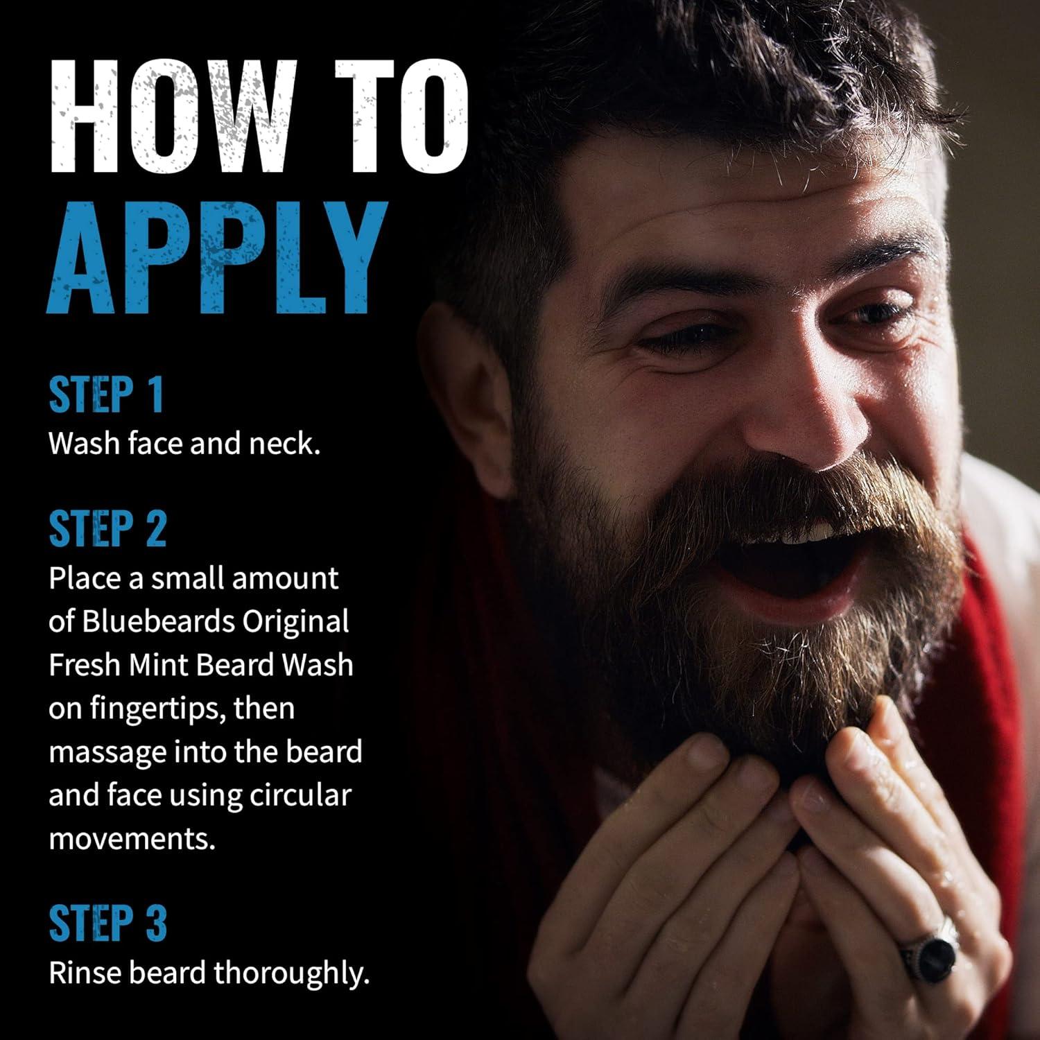 Lavado de Barba Menta Fresca Bluebeards 240 g - Suavizante