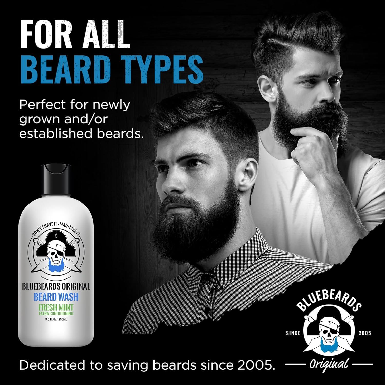 Lavado de Barba Menta Fresca Bluebeards 240 g - Suavizante