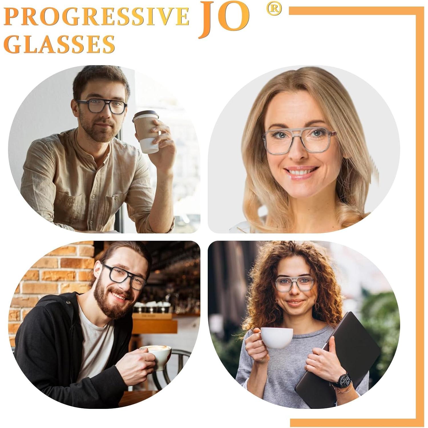 Gafas de lectura progresivas JO XL para hombres y mujeres