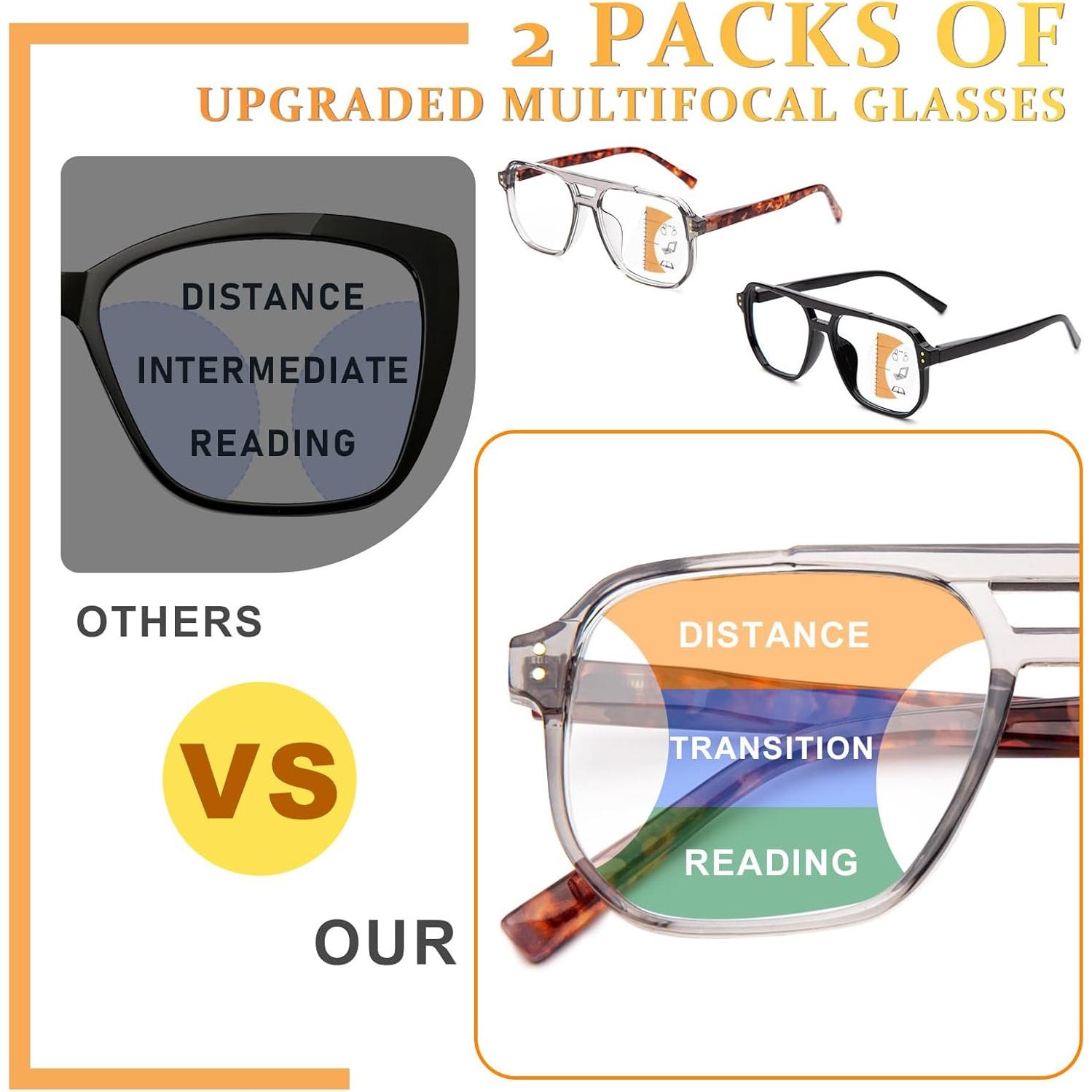 Gafas de lectura progresivas JO XL para hombres y mujeres