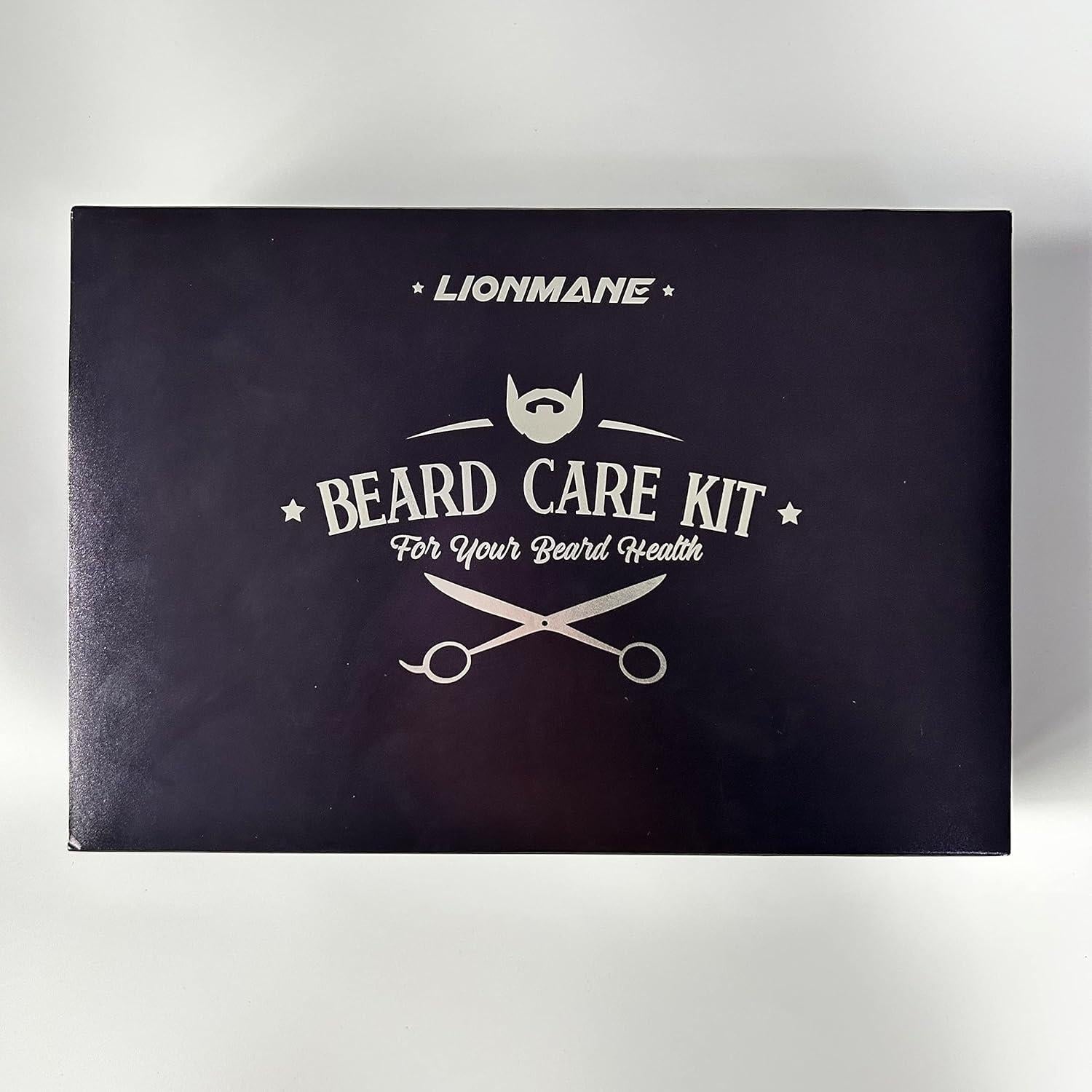 Kit de Cuidado de Barba Lionmane - Jabón, Aceite, Tijeras
