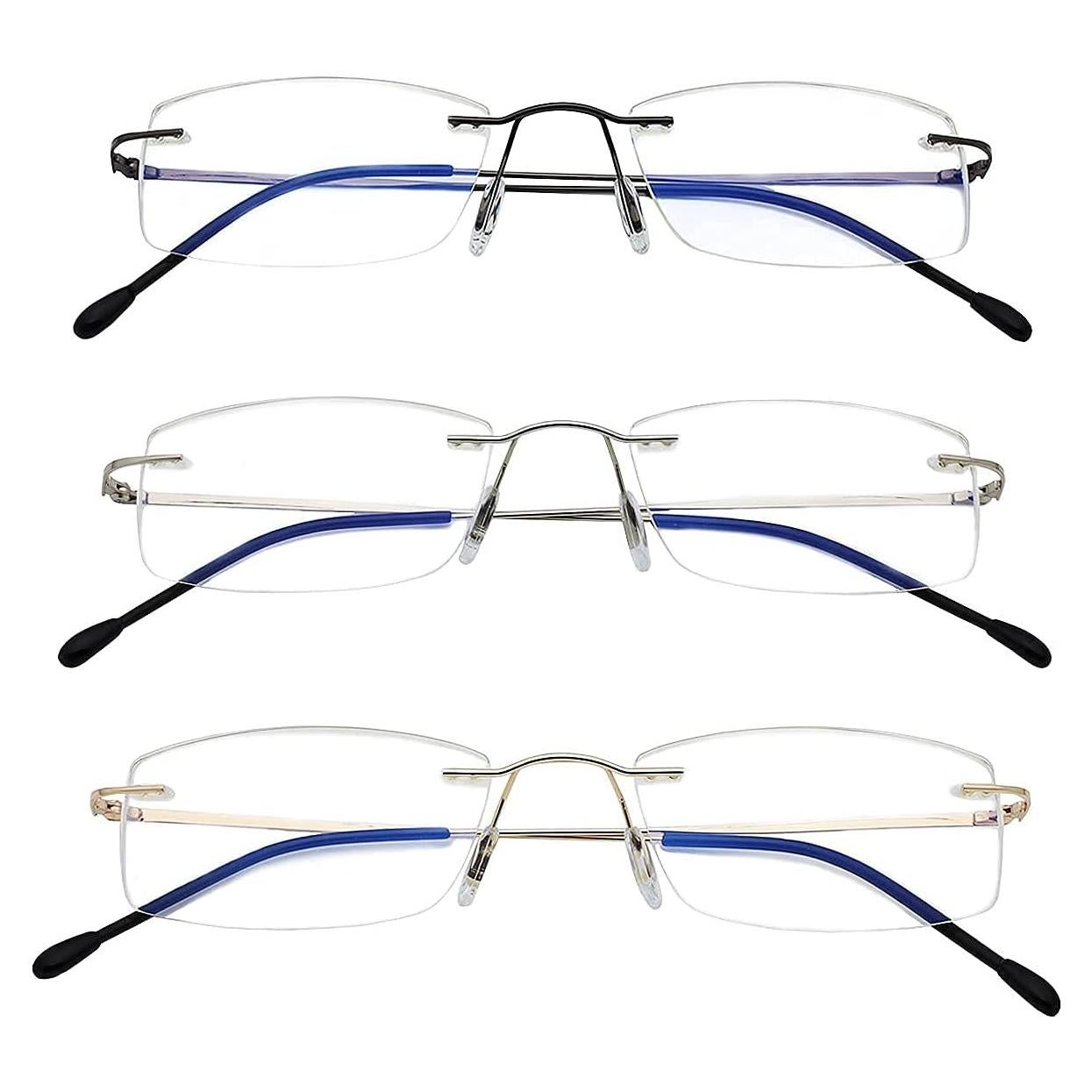 Paquete de 3 gafas de lectura Wenzhou C11LH sin montura