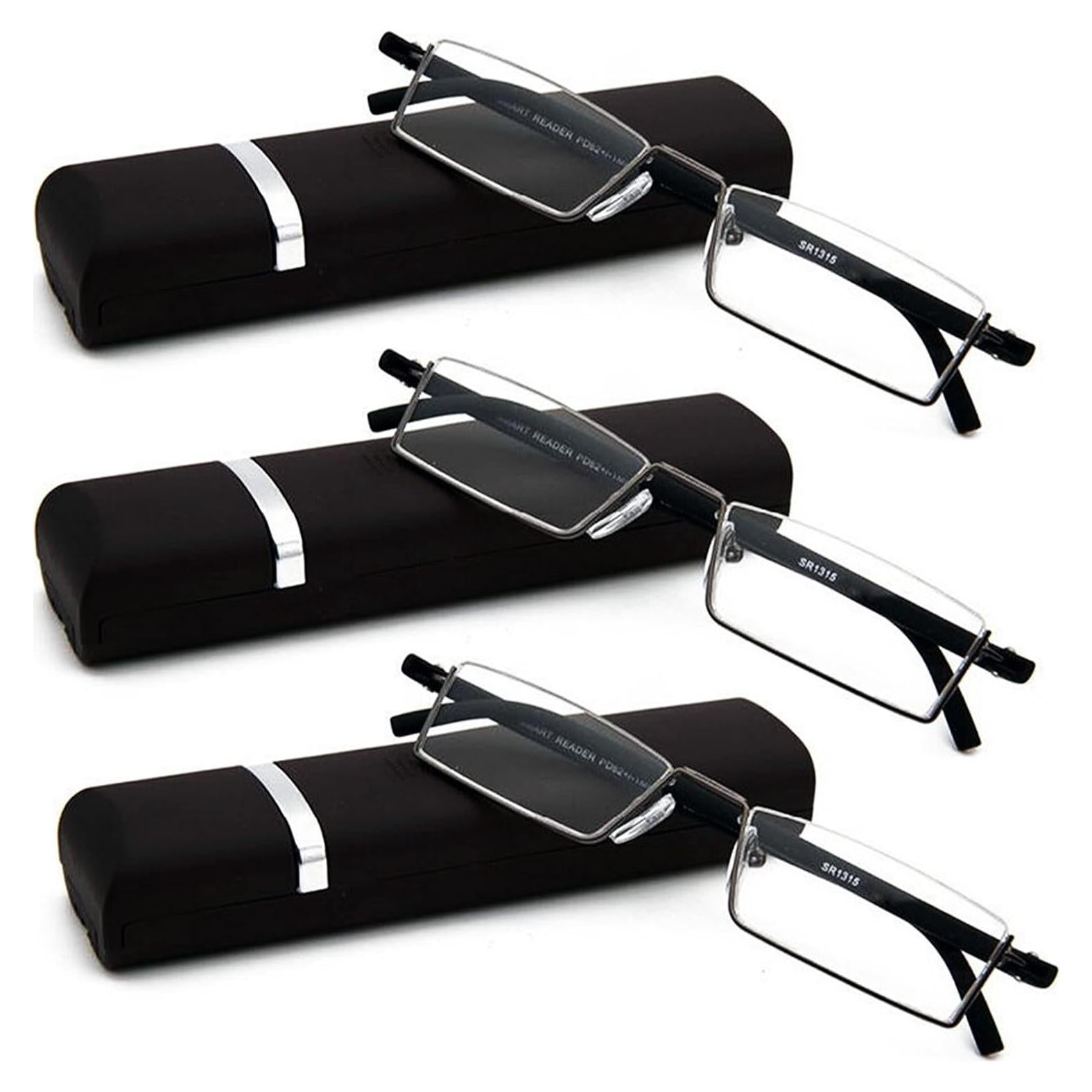 Gafas de lectura DABYDA 3 pares 1.5x con estuche portátil