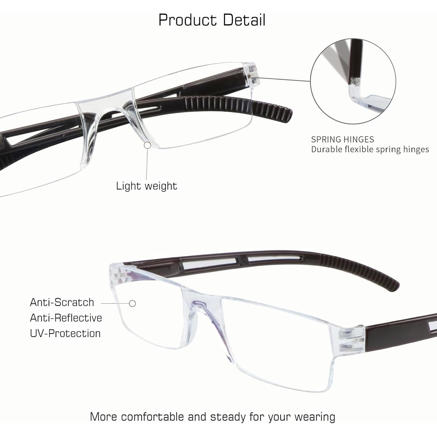 Gafas de Lectura VisionGlobal 2 Pares +3.00 Aumento Luz Azul