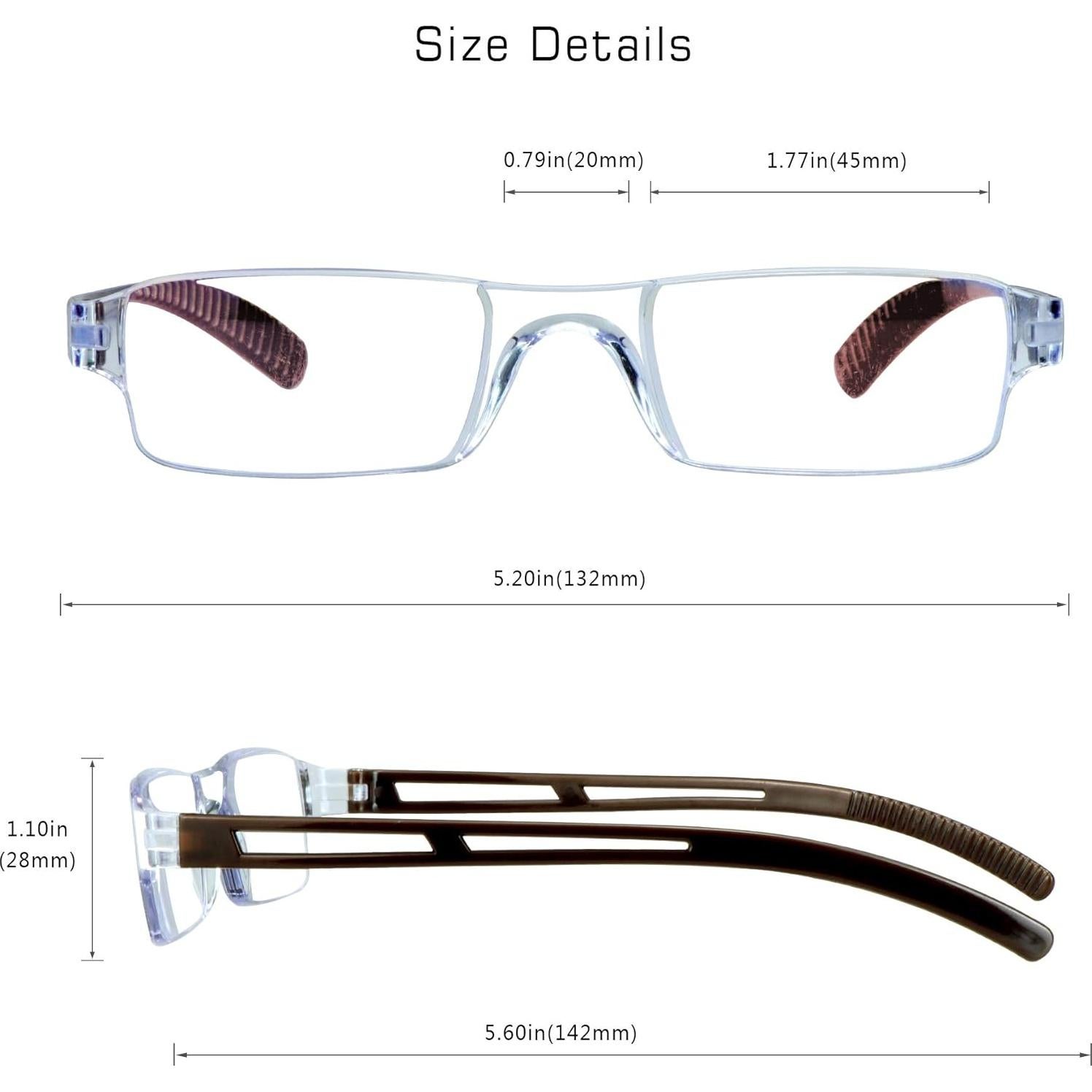 Gafas de Lectura VisionGlobal 2 Pares +3.00 Aumento Luz Azul