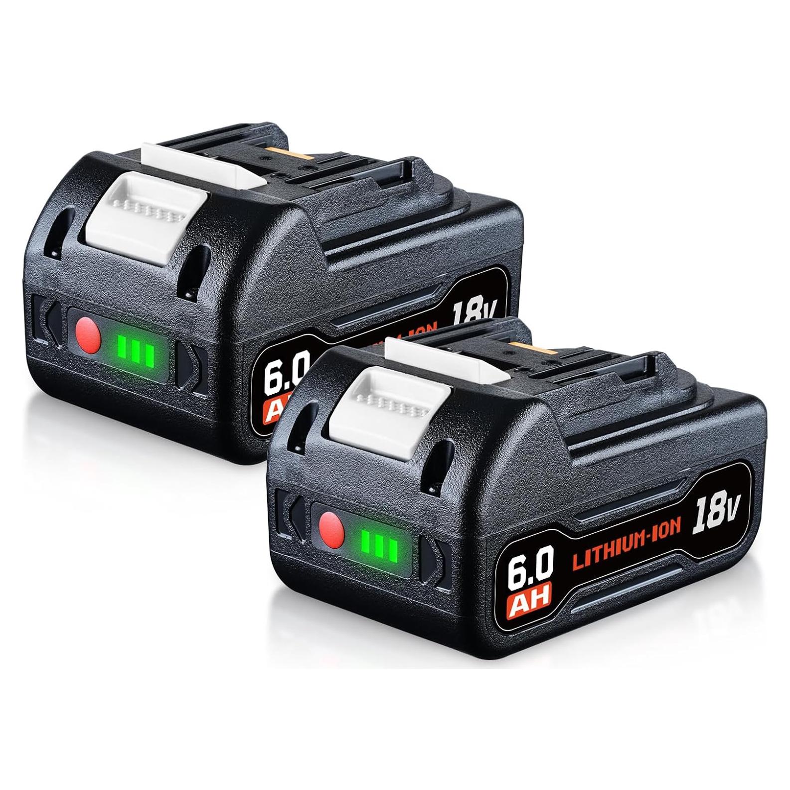 Pack de 2 Baterías de Reemplazo 18V Makita BL1860B 6000mAh