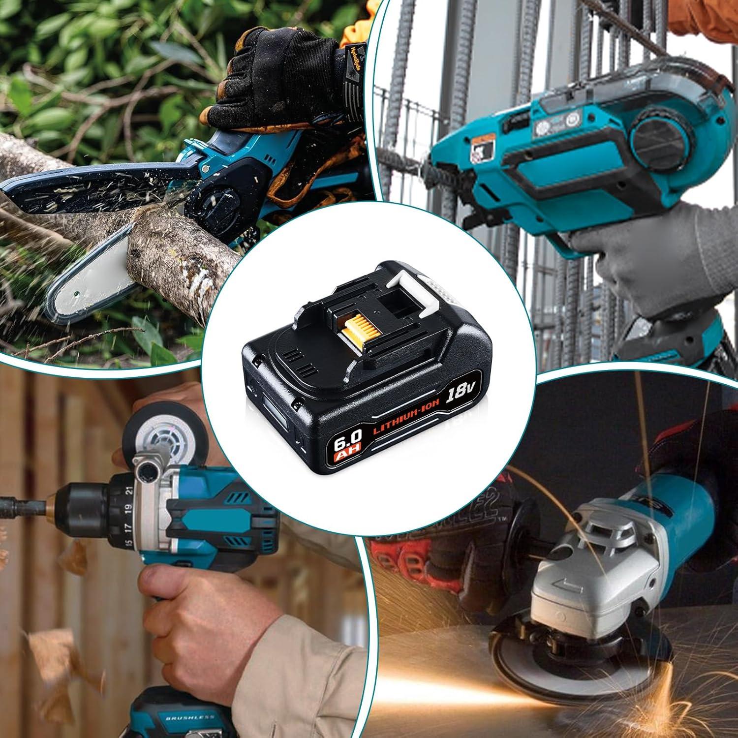 Pack de 2 Baterías de Reemplazo 18V Makita BL1860B 6000mAh