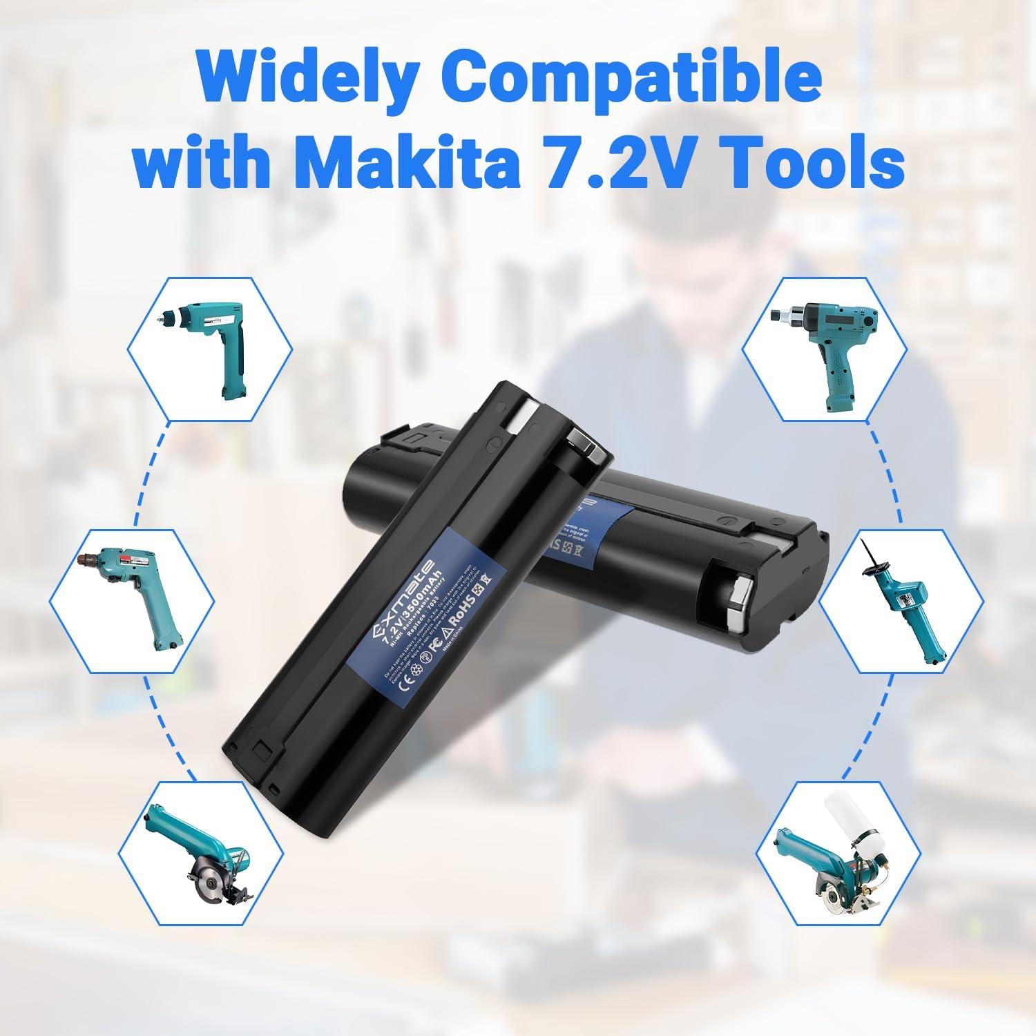 Batería Ni-Mh 7.2V 3500mAh Exmate + Cargador 1.2-18V