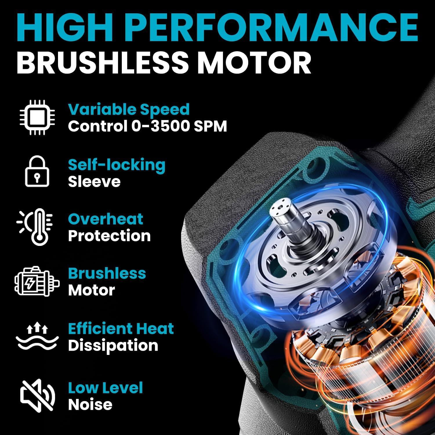 Sierra Recíproca Inalámbrica VAXCANZE 18V Motor Sin Escobillas